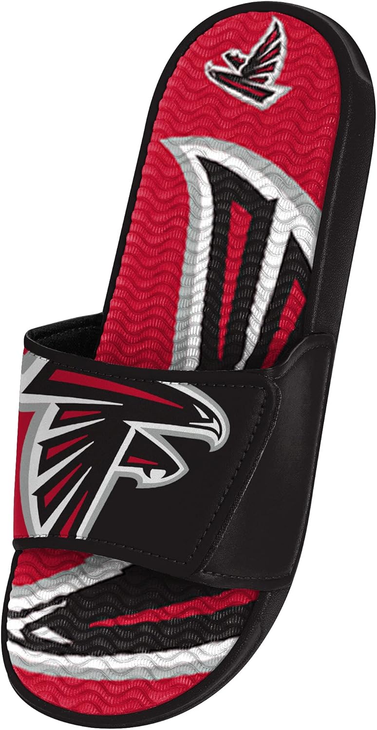 FOCO mens NFL Team Logo Athletic Sport Shower Flip Flop Sandals Gel Slides - Image 3