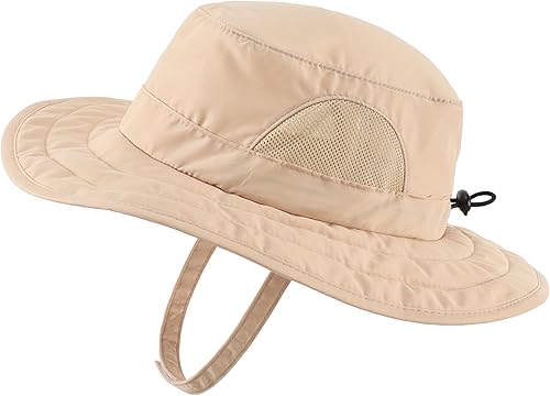 Connectyle Sombrero de sol para niños y niñas, sombrero de pescador de ala ancha UPF 50+, sombrero de protección solar, sombrero transpirable de