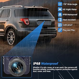 Rear View Camera Compatible with Ford Explorer 2011 2012 2013 2014 2015 170 Degree Wide Angle OE EB5Z-19G490-A 590-421 DB5Z-19G490-A BB5Z-19G490-A