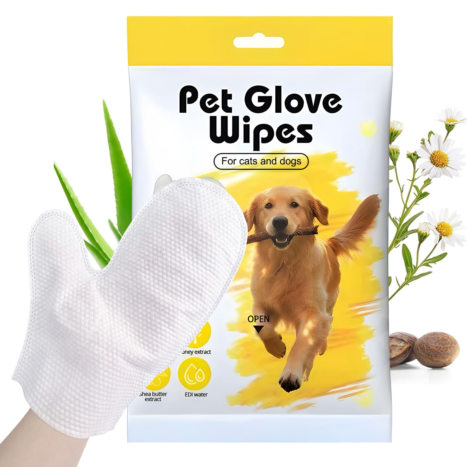 Lingettes de toilettage pour chiens et chats pour nettoyer les peaux sensibles