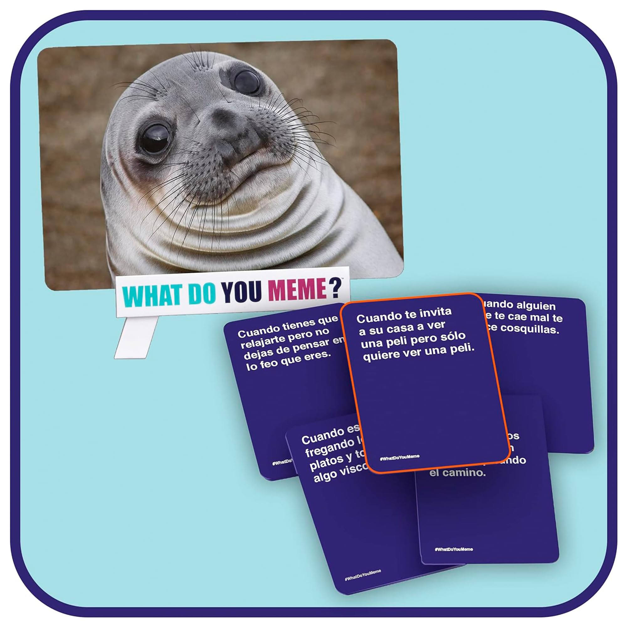 IMC Toys What Do You Meme? Kartenspiel, Rennen und kreieren Sie die lustigsten Memes, voller Spaß für Partys, für 3 bis 20 Spieler, Erwachsene ab 18 Jahren