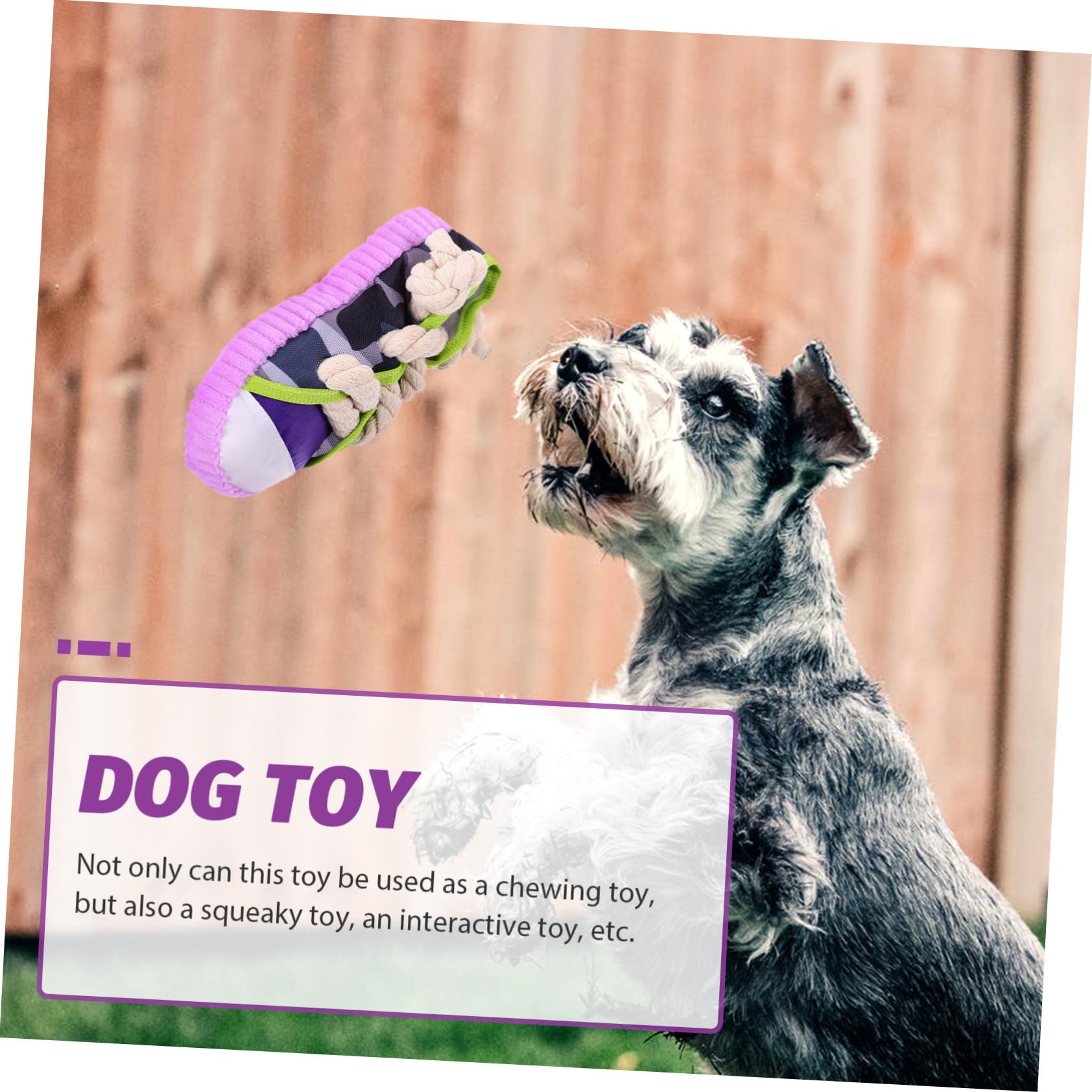 SUPVOX Jouet à Mâcher Interactif et Facile à Nettoyer pour Chien en Toile et Corde de Coton Forme Chaussure pour Chiens Moyens et Grands