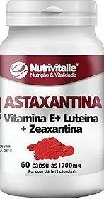 Astaxantina + Vitamina E + Luteína + Zeaxantina Nutrivitlle 60 Cápsulas