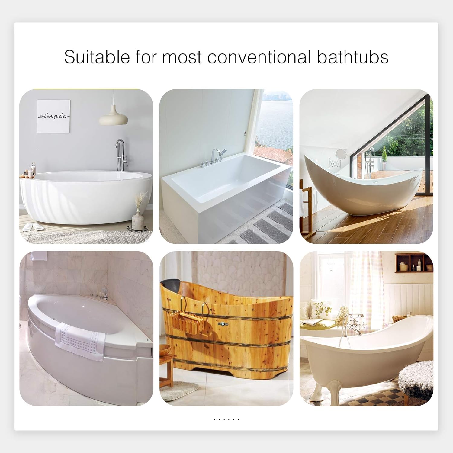 WORTHYEAH Bathtub Caddy Tray, Bamboo Adjustable Organizer Tray for Bathroom with Free Soap, Large Bathtub Table Holds Book, Wine, Snack, Phone, Wooden Tub Rack for Luxury Spa (Grey) : Home & Kitchen