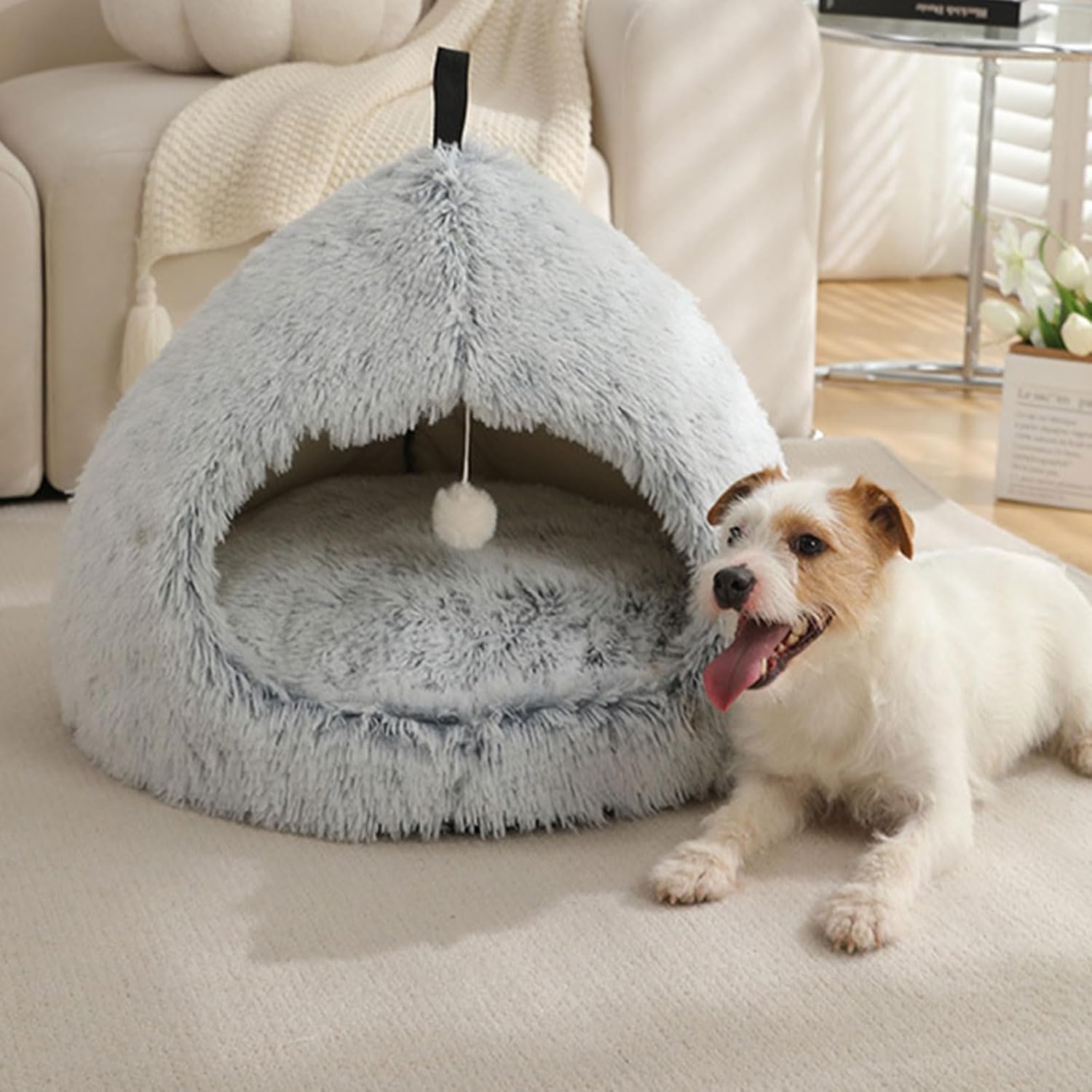 Cats Bed Cave for Small Dogs and Warm Plush Indoor Retreat House with Various Size and Color for Pet Rest and Sleep Indoor House