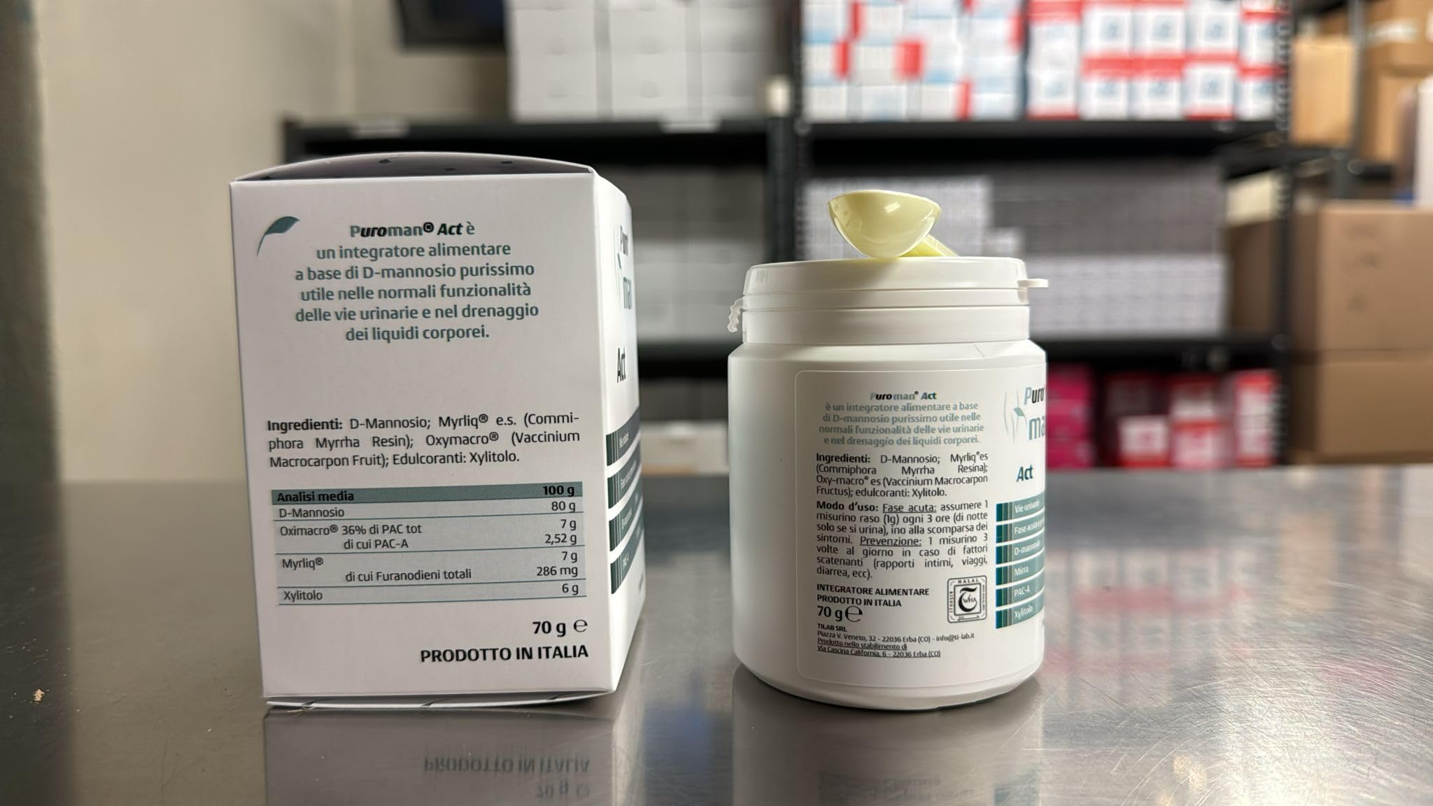 Puroman Act D-mannosio e Cranberry 70g Dr.Tili