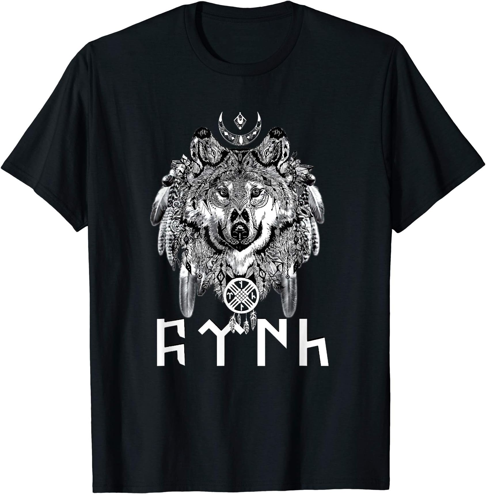 Ataturk TeesWolf Tengri Ancient Inscription Turkish Spiritual T-Shirt