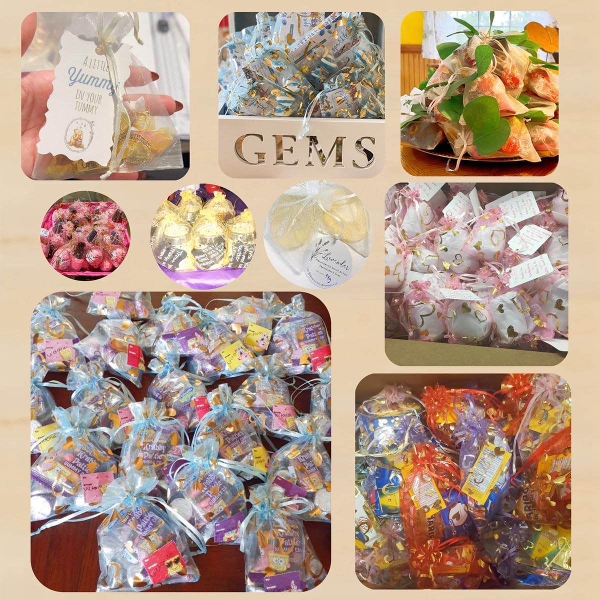 100 pcs 3.5 x 4.7 Inch Flower Heart Organza Jewelry Gift Pouch Candy Pouch Drawstring Wedding Favor Bags X92 (all white with white heart) - Image 6