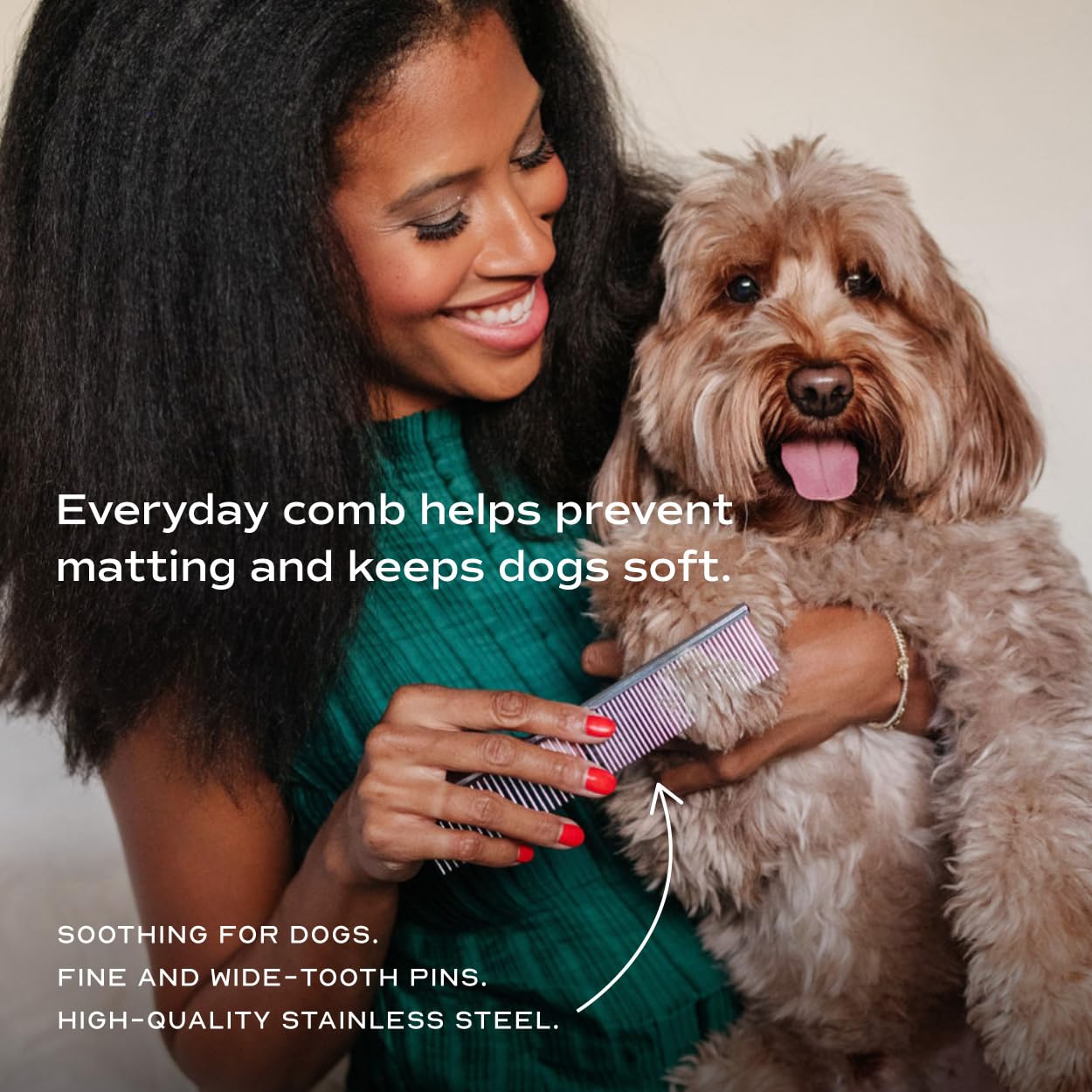 Pupwell Peine de metal prémium para perros