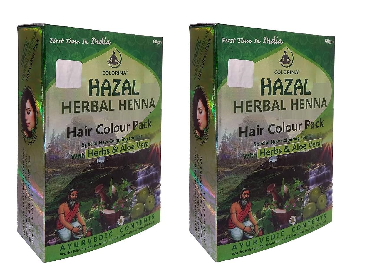 Henna Hazal Natural Hair Color, Black Brown with Herbs and Aloe Vera, Pack of 2-picture-22