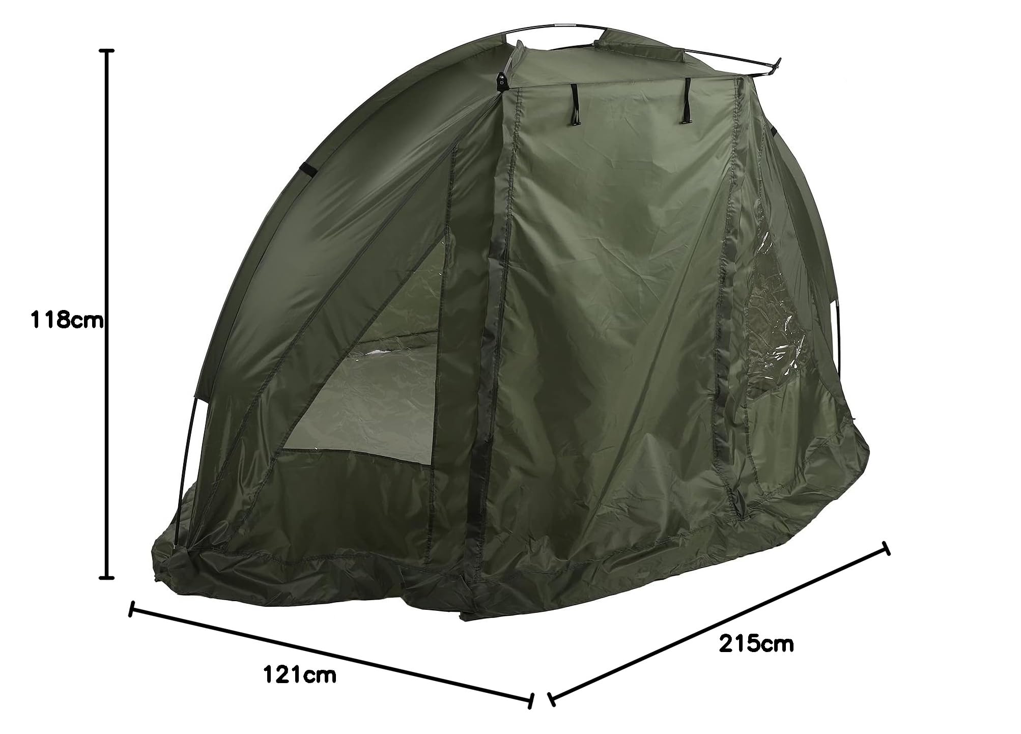 Ejoyous Outdoor-Angelzelt Glasfaser-Oxford-Stoff-Angelzelt 1-2 Personen mit Innenbereich