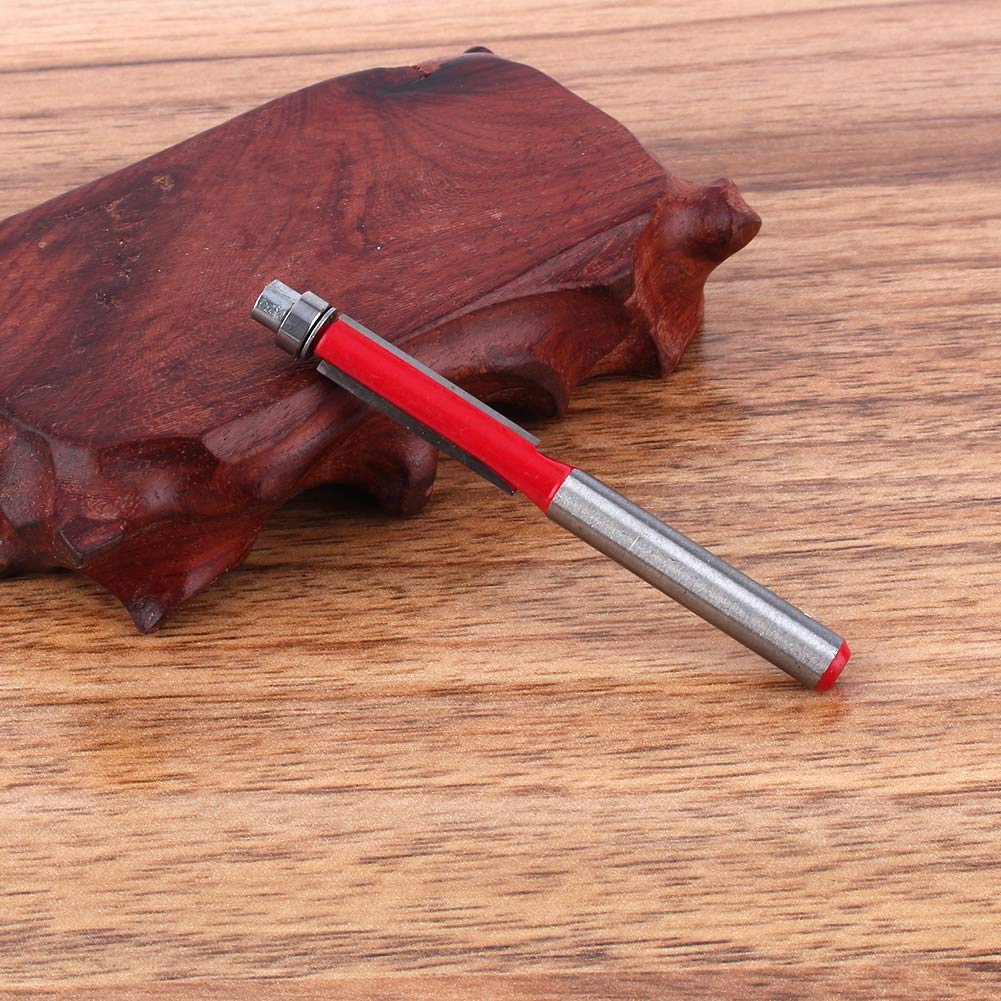 Shank Boutique Trimmer, 1/4 1/4, Durability Double Edged Straight Shank Trimmer Router Bit Tool for Woodworking