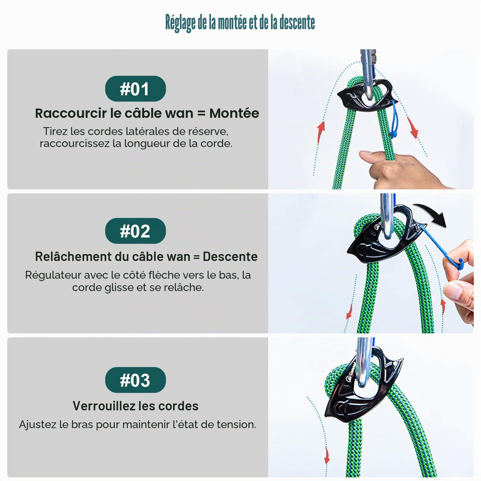 Connect Adjustable Belay Station Sling Sangle de support réglable 15-95 cm