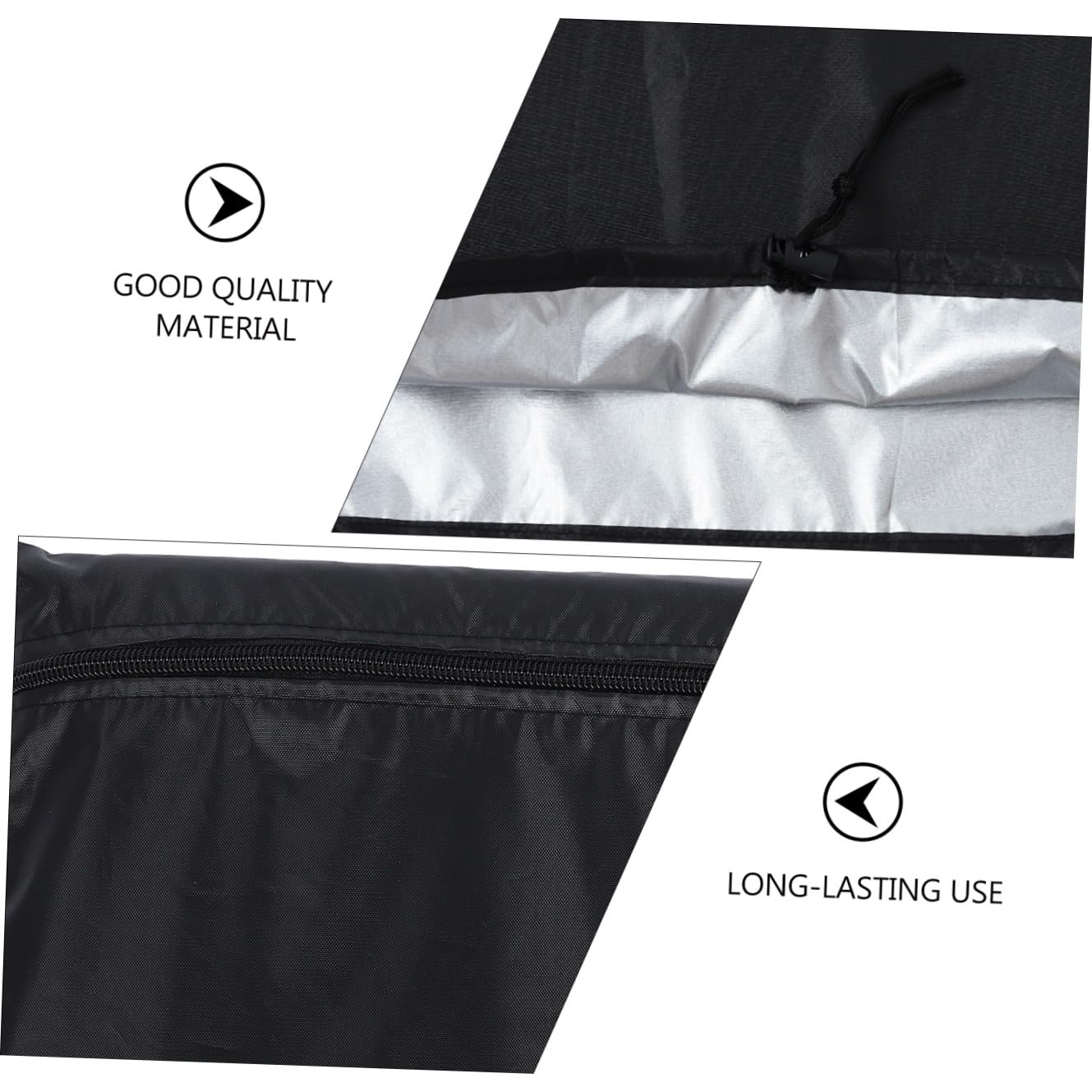 Hemobllo Copertura Leggera per Tavola da Surf e Snowboard Oxford, Protezione Anti-uv e Anti-sabbia, Accessorio Pratico per Deposito e Trasporto Outdoor, Nero 230x50 Cm