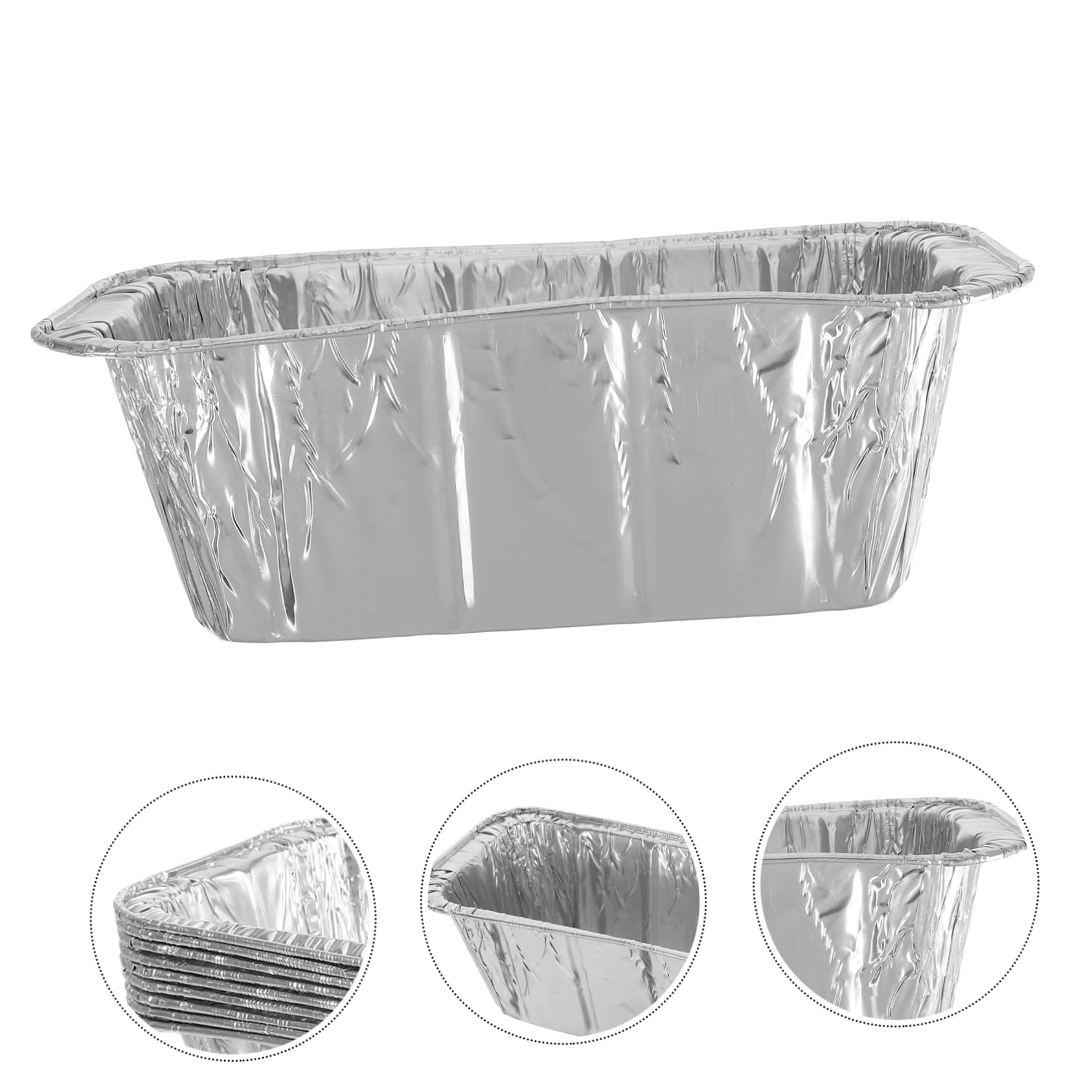 Hemoton 30 vaschette in alluminio per raccogligrasso compatibili con barbecue | Piastra per barbecue a gas, forno, congelatore, vaschetta antigoccia per raccogliere facilmente il grasso