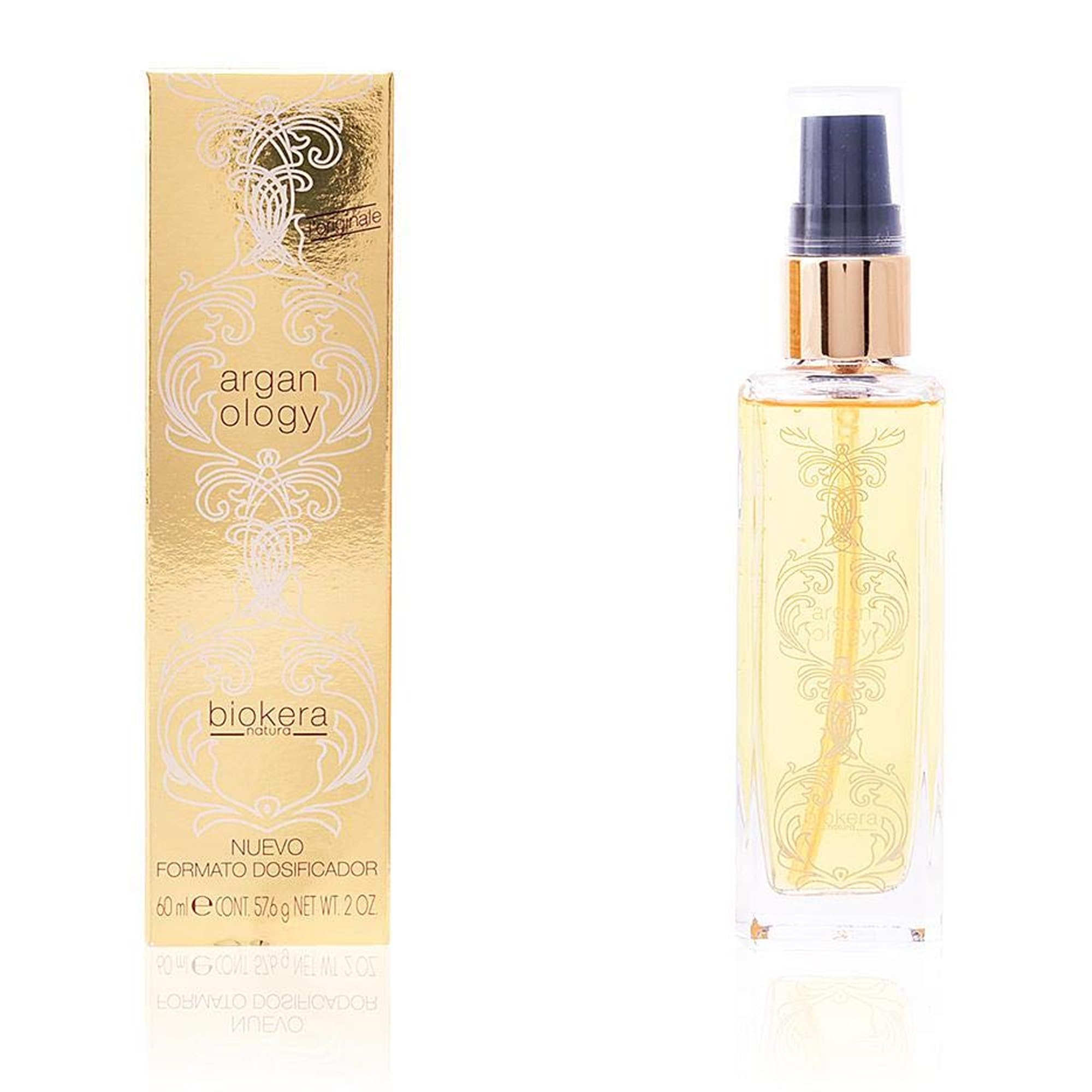 SALERM - Serúm Aceite de Argán para el Pelo - Biokera Arganology - 60 ml - para Cabellos Muy Secos y Dañados - Nutrición y Brillo - Revitaliza el Cabello - Plus de Hidratación