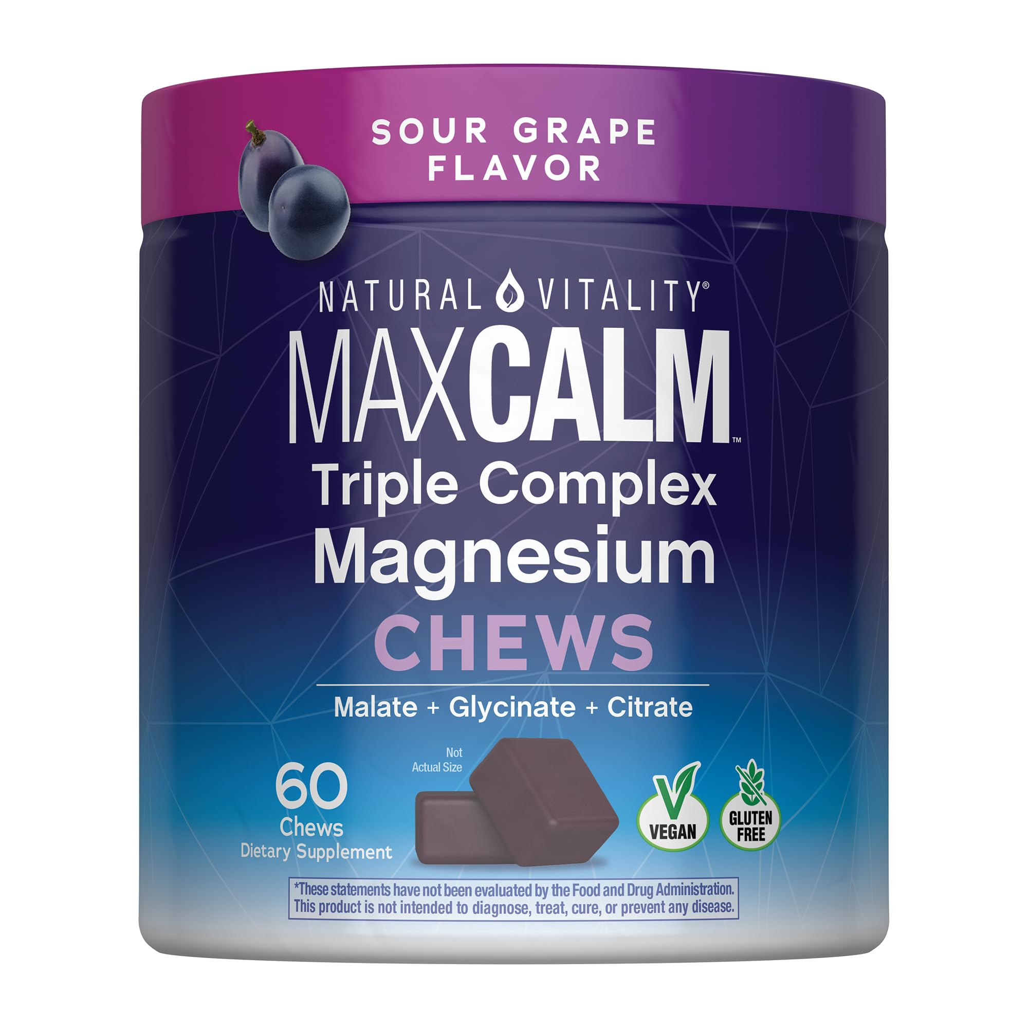 Natural Vitality MaxCalm Triple Complex Magnesium Chews