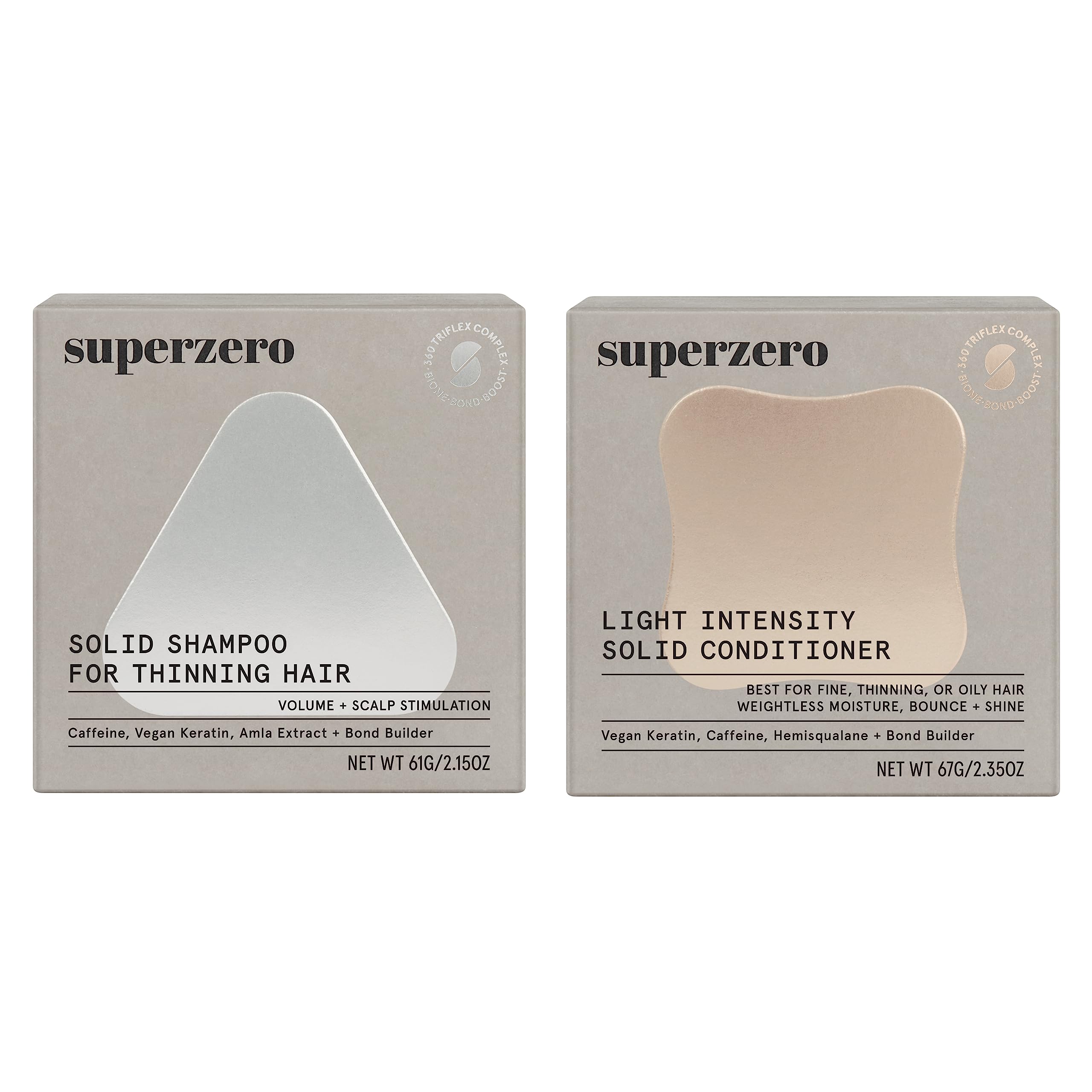 SUPERZERO Shampoo and Conditioner Set for Thinning Hair — No synthetic fragrances