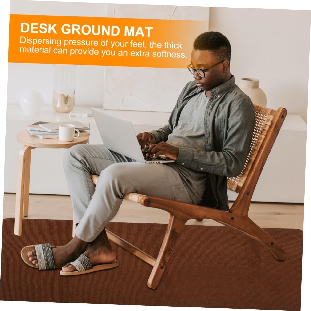 Office Chair Cushion Desk Chair Mat Floor Mat Non-Slip Comfortable Home Decor