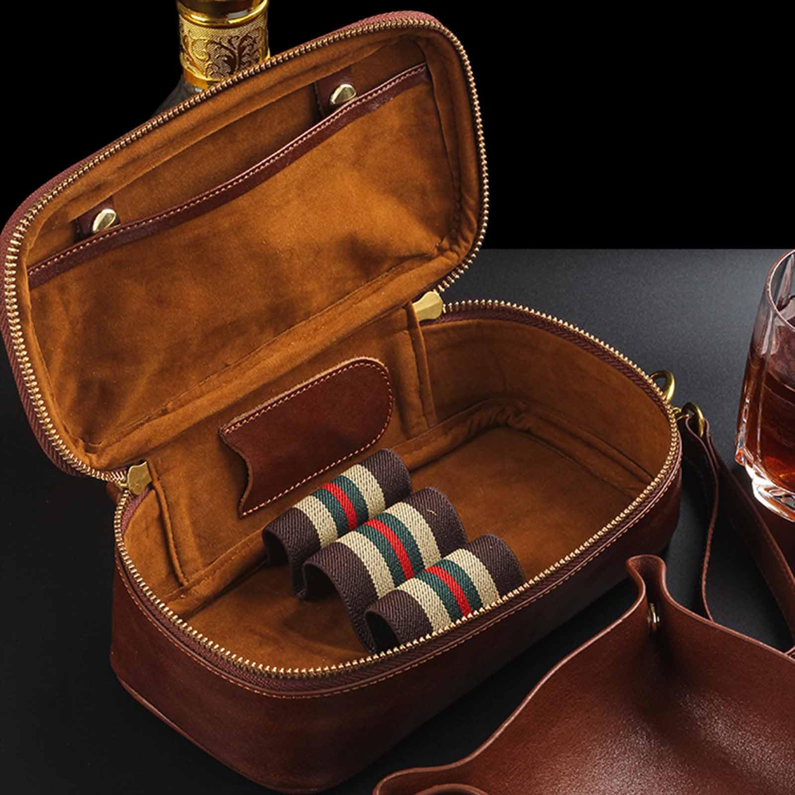 Borsa per tabacco, Custodia for Tabacco, for In Pelle Holer - for Pipe In Di Vacchetta Accessori for Sigari for Regali Da Uomo