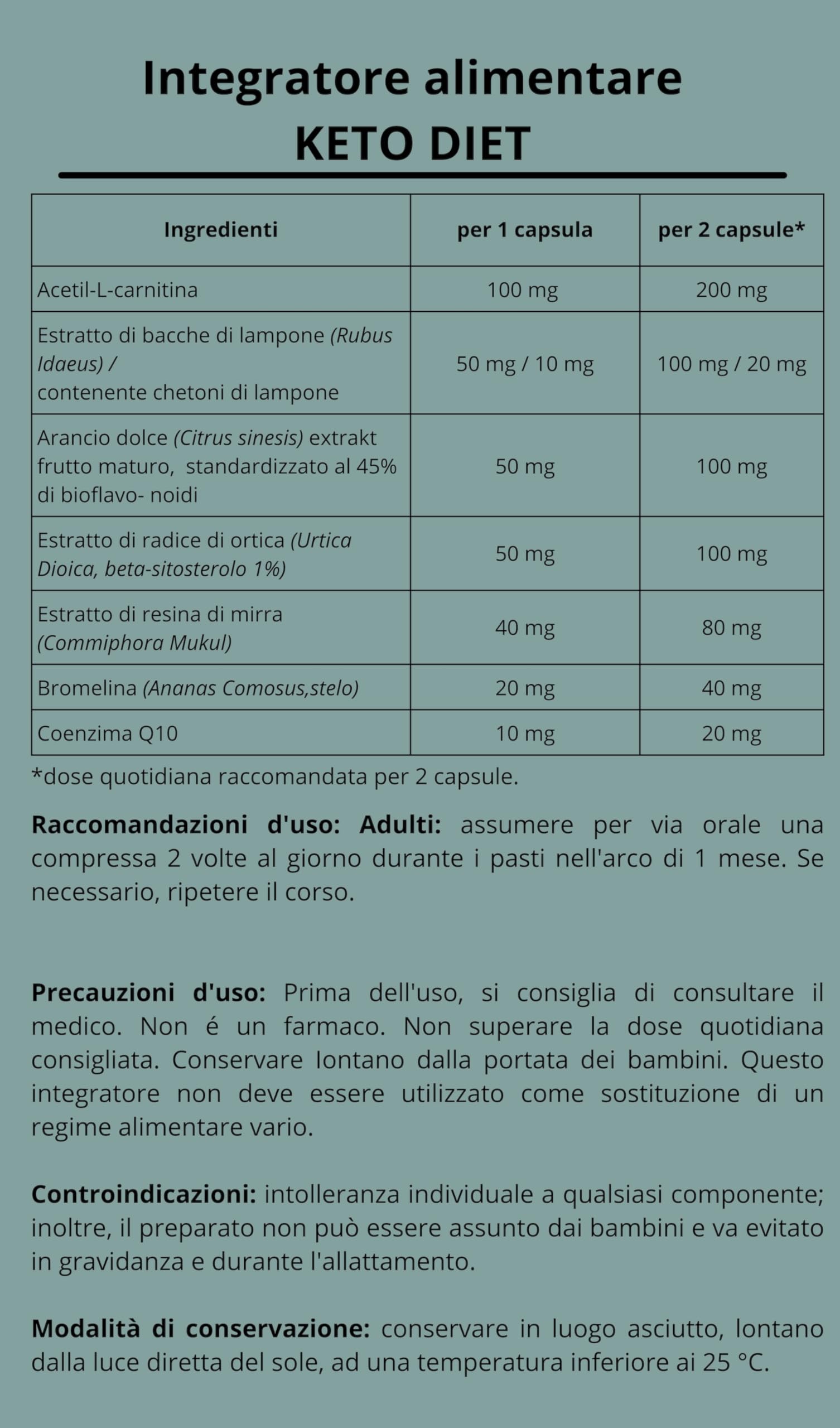KETO DIET de Idealica - naturalmente veloce con dieta chetogenica con Q10 coenzima. 20 capsule.