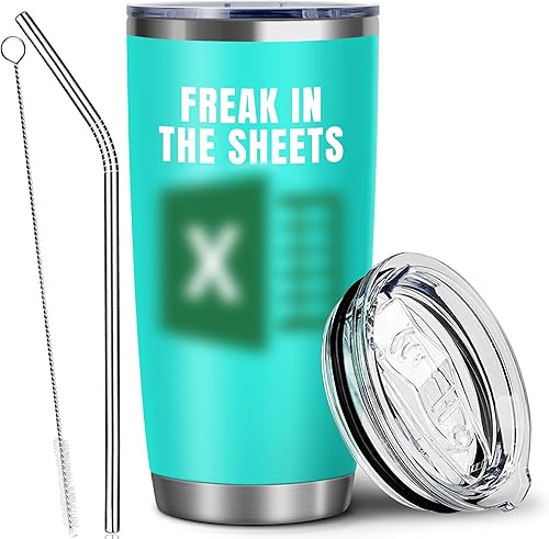 ATHAND FREAK IN THE SHEETS - Taza de café aislada de 20 onzas con tapa y pajilla, vaso de vino al vacío de acero inoxidable, taza de café de viaje,
