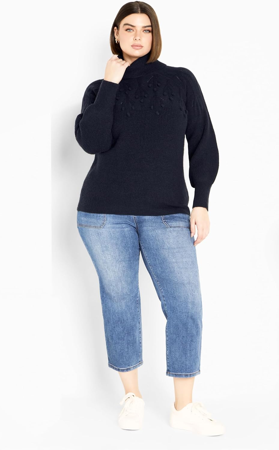 Avenue Women's Plus Size Elsa Pom Pom Sweater - Image 2