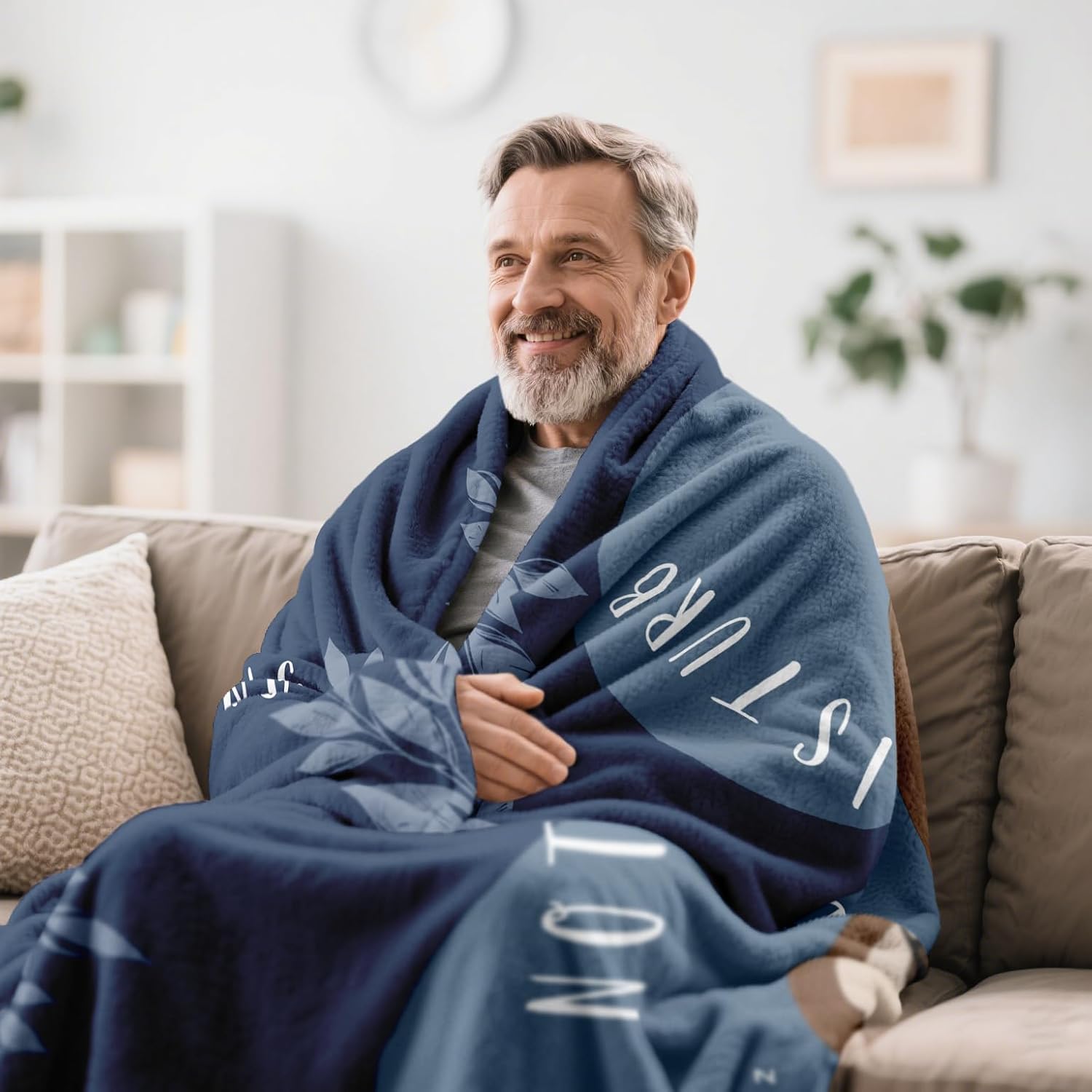 Father's Day Blanket Gifts for Dad, Dad Birthday Gifts, Daddy is Charging Sloth Blanket from Daughter or Son, Best Daddy Ever Gifts, Funny Cool Present for Who Wants Nothing Throws Blanket 60" x 50" - Image 3