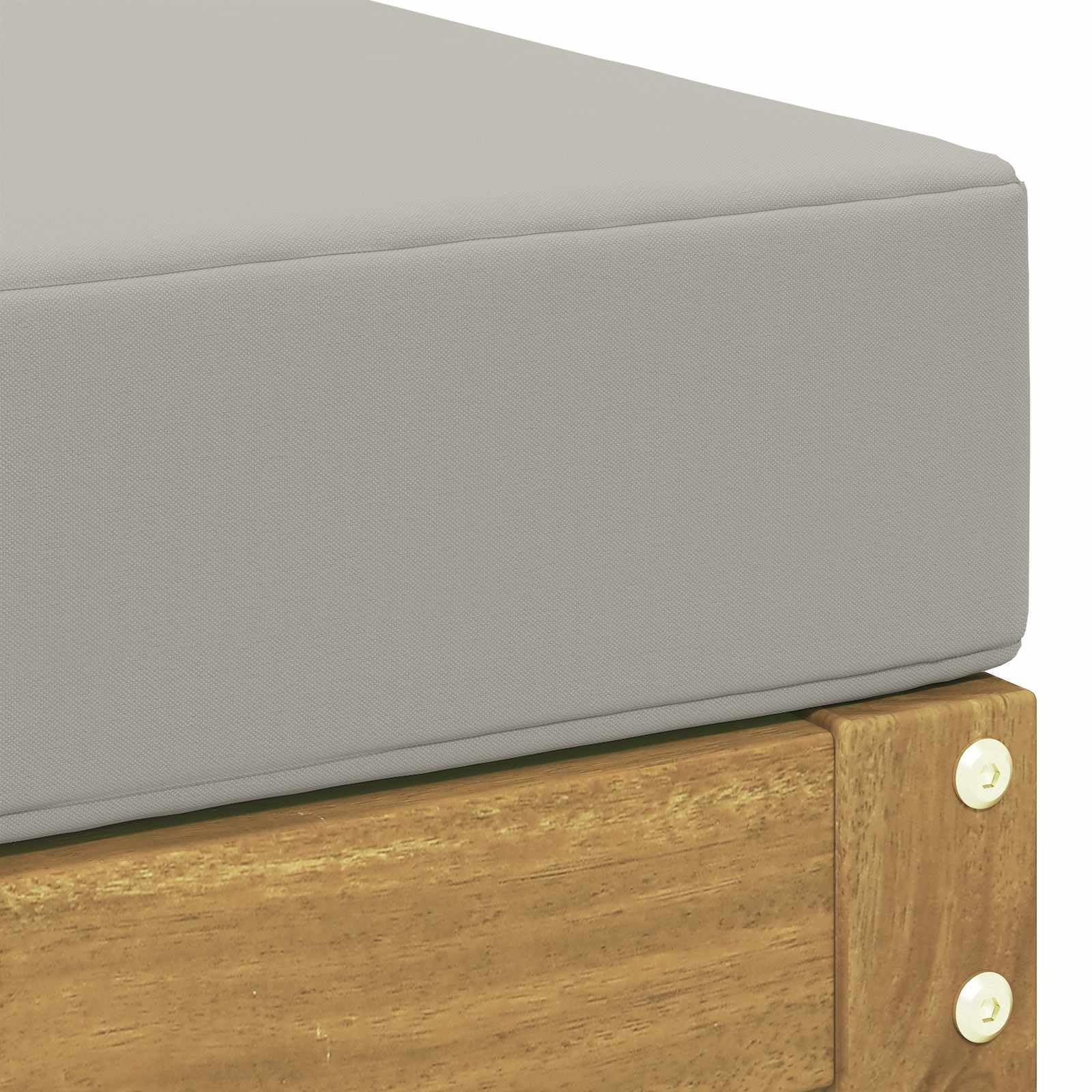 vidaXL Banco de Taburete Exterior con cojín Blanco 43 x 43 x 45 cm, Sofá Modular para el jardín, Banco Moderno afuera, Comodidad para el Patio, relajación veraniega