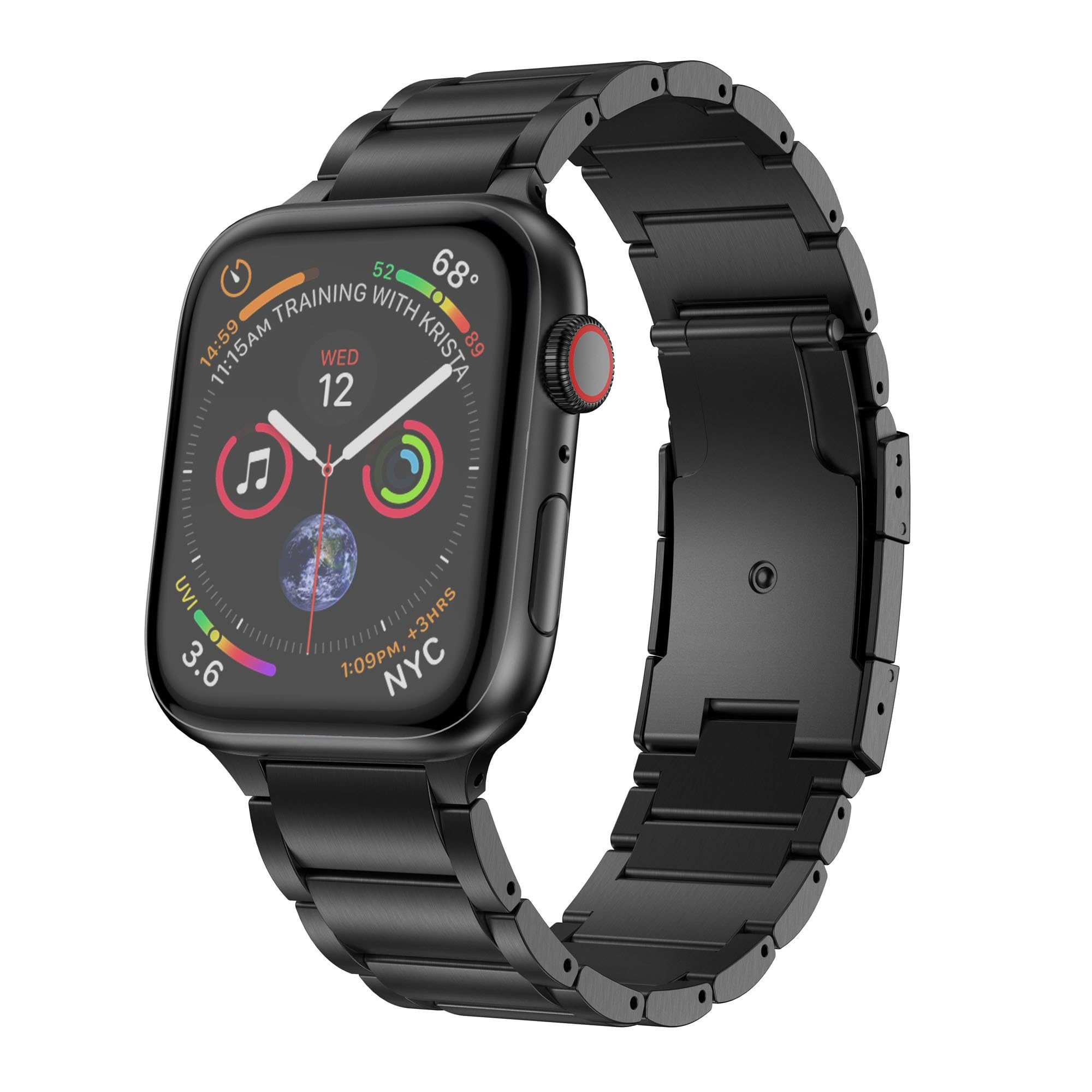 Pasek do smartwatcha Strap-it kompatybilny z Apple Watch Series 1/2/3/4/5/6/7/8/9/10/11/SE/SE2/SE3/Ultra/Ultra 2/Ultra 3 – opaska do iWatch – pasek zamienny do Apple Watch