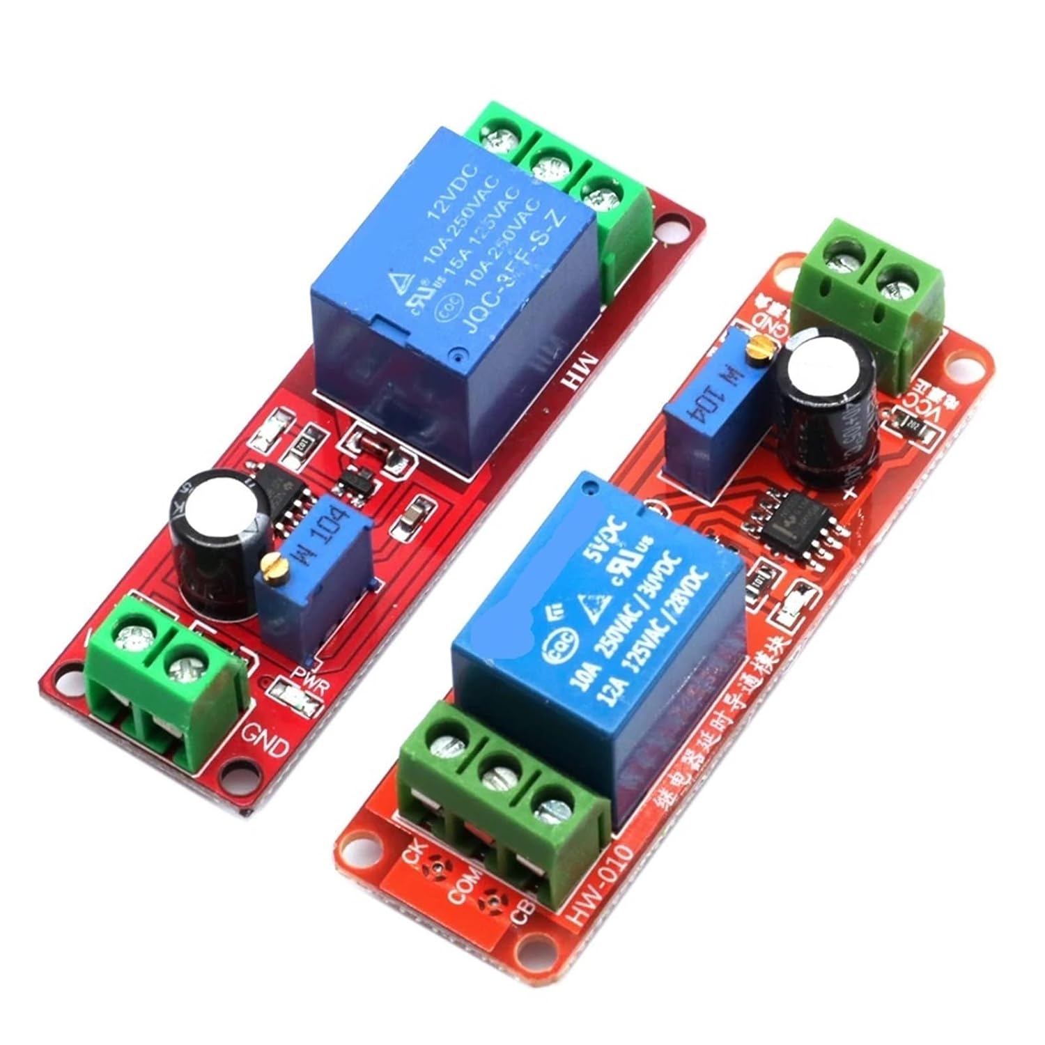 DC 5V 12V Time Delay Relay NE555 Time Relay Shield Timing Relay Timer Control Switch Car Relays Pulse Generation Duty Cycle 1Pcs(12V-10PCS)