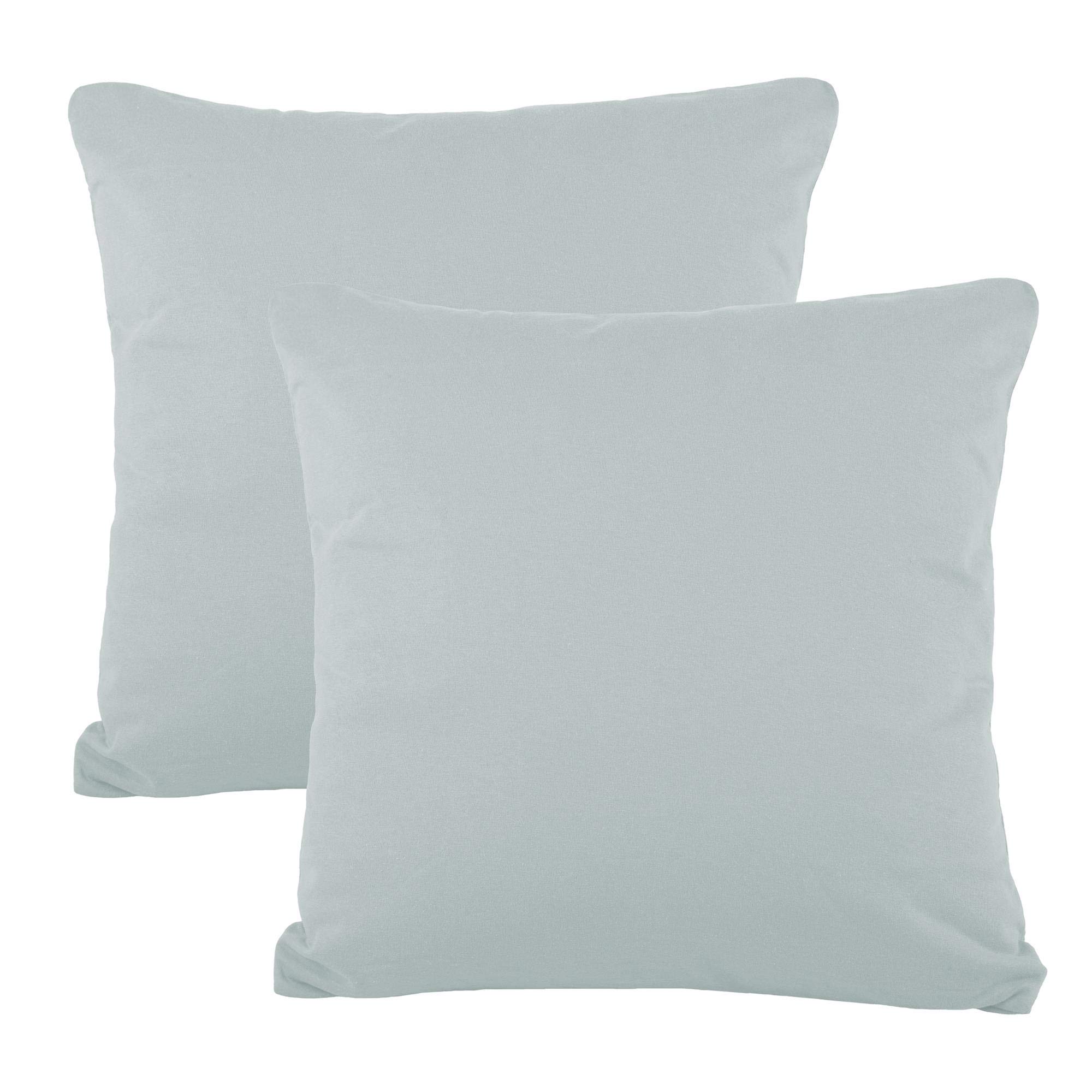 CelinaTex BeNature Kissenbezug Doppelpack 40 x 40 cm Silber grau Baumwolle Dekokissen Bezug Jersey