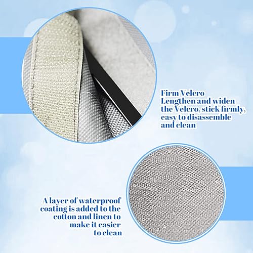 Miniatura 5 de Organizador de almacenamiento de mesita de noche, 5 bolsillos con 4 ganchos, bolsa de almacenamiento colgante para cabecerosliteras (gris)