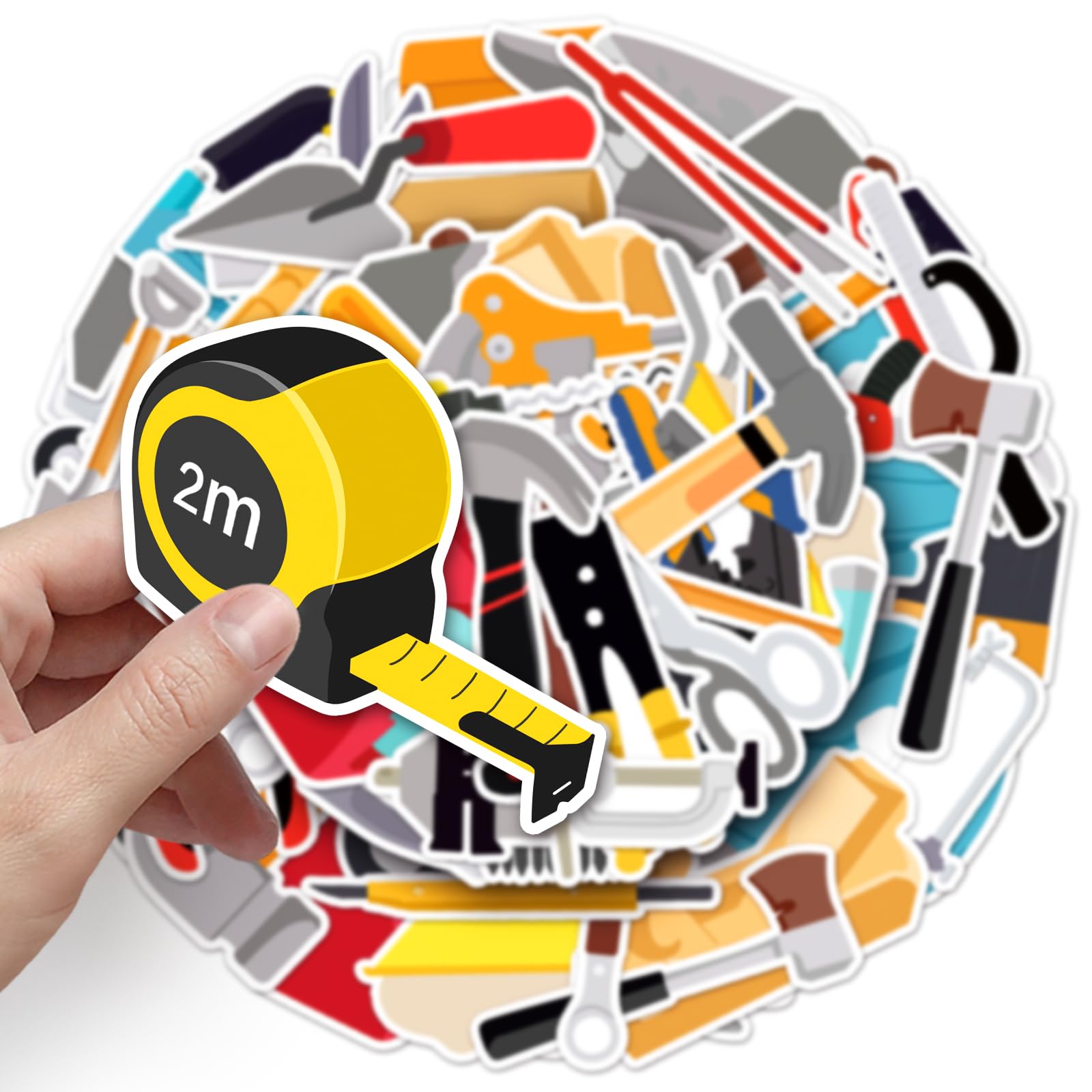 Tool Stickers Pack, 50pcs Cartoon Tool Vinyl Stickers for Laptops Water Bottles and Luggage - Image 4