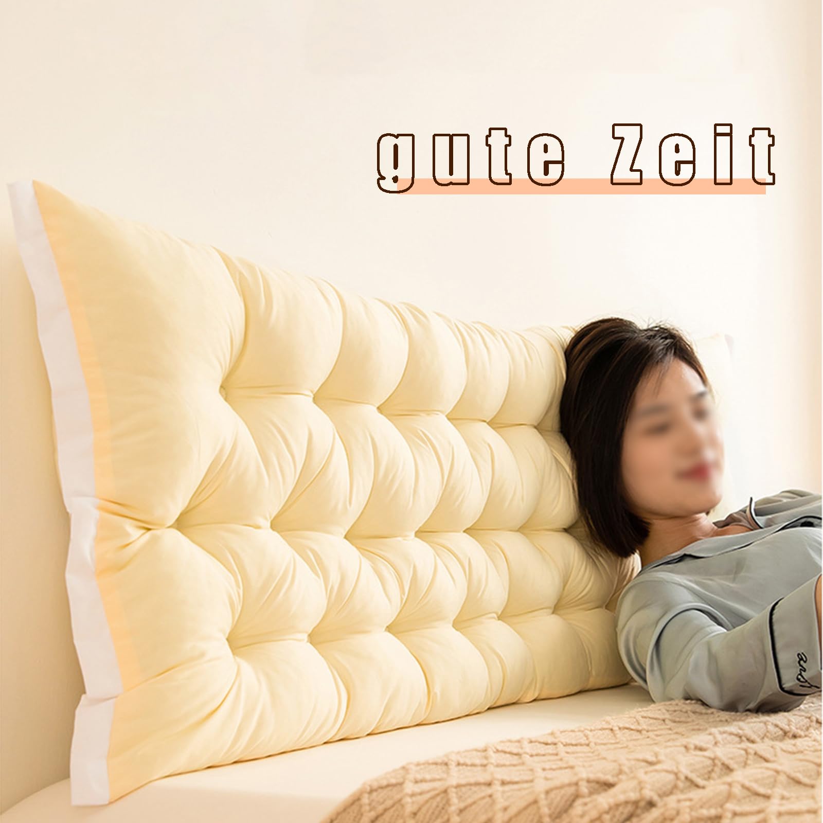 XANAYXWJ Comodo Cuscino da Lettura per Divano Letto – 90x10x50 cm Rivestimento sfoderabile Cuscino per Supporto Lombare Cuscino per testiera per Camera da Letto Ideale per Il Relax e Il Supporto per