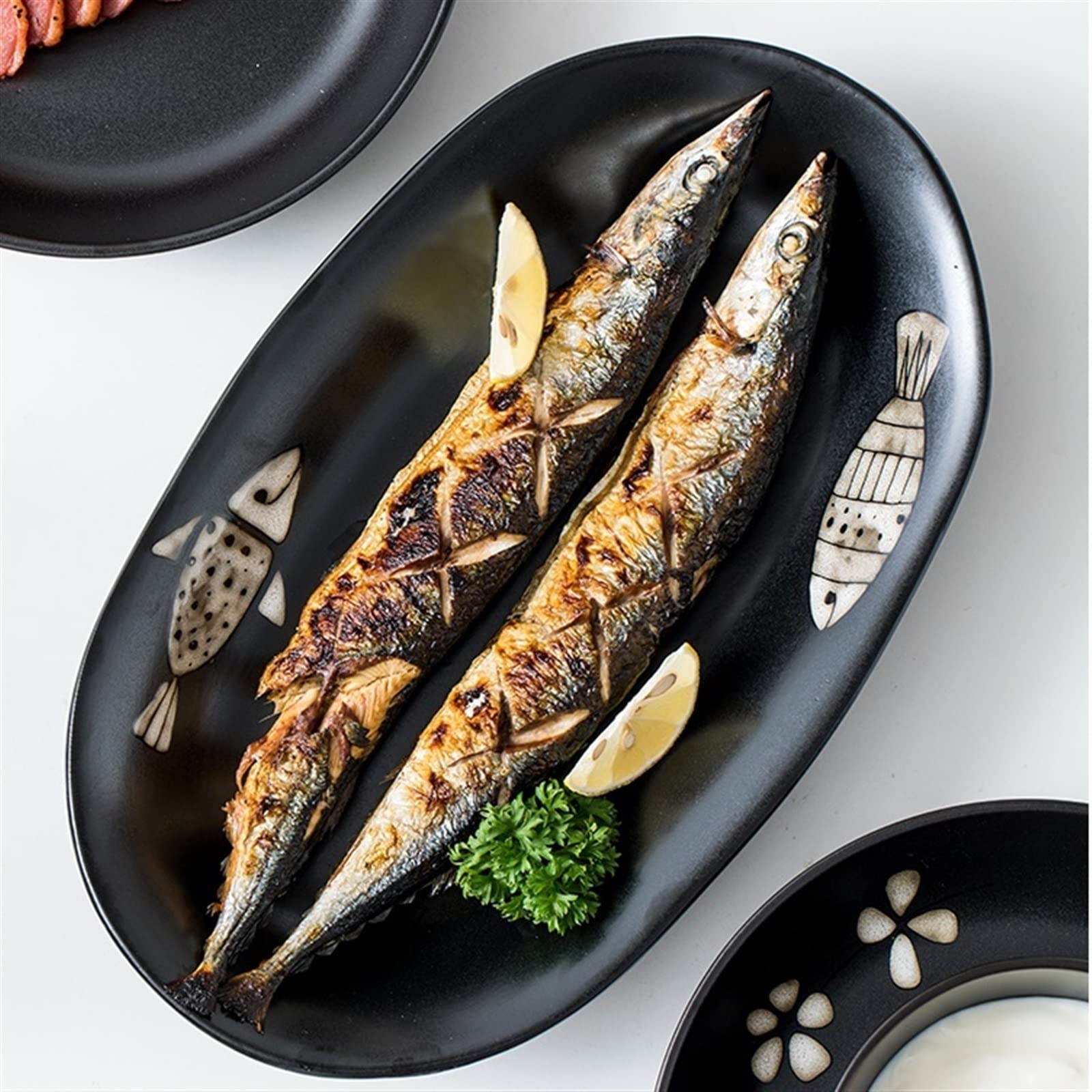 Amazon.com | Dinner Plates Japanese-style Hand-painted Fish Plate