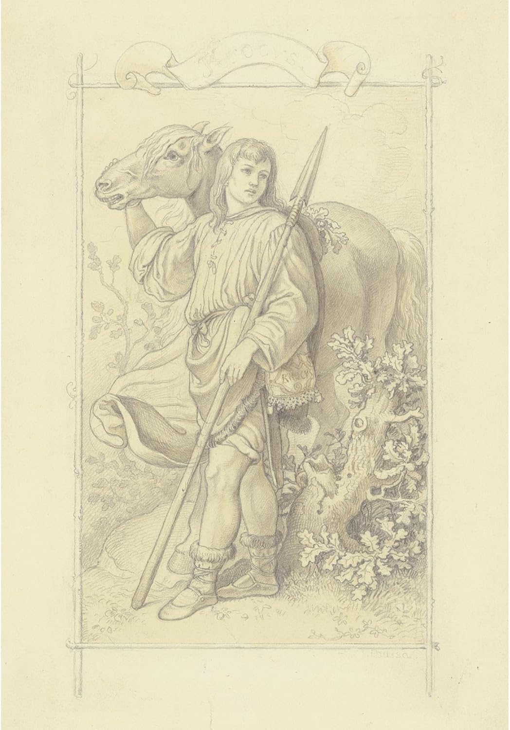 ArtDirect Krocus (ca 1845) Unframed Art Print Giclee Poster by Adrian Ludwig Richter - Ready for Framing with Customization Sizes 7x10, 10x14, 14x20, 24x35, 33x48 and 42x60 inches