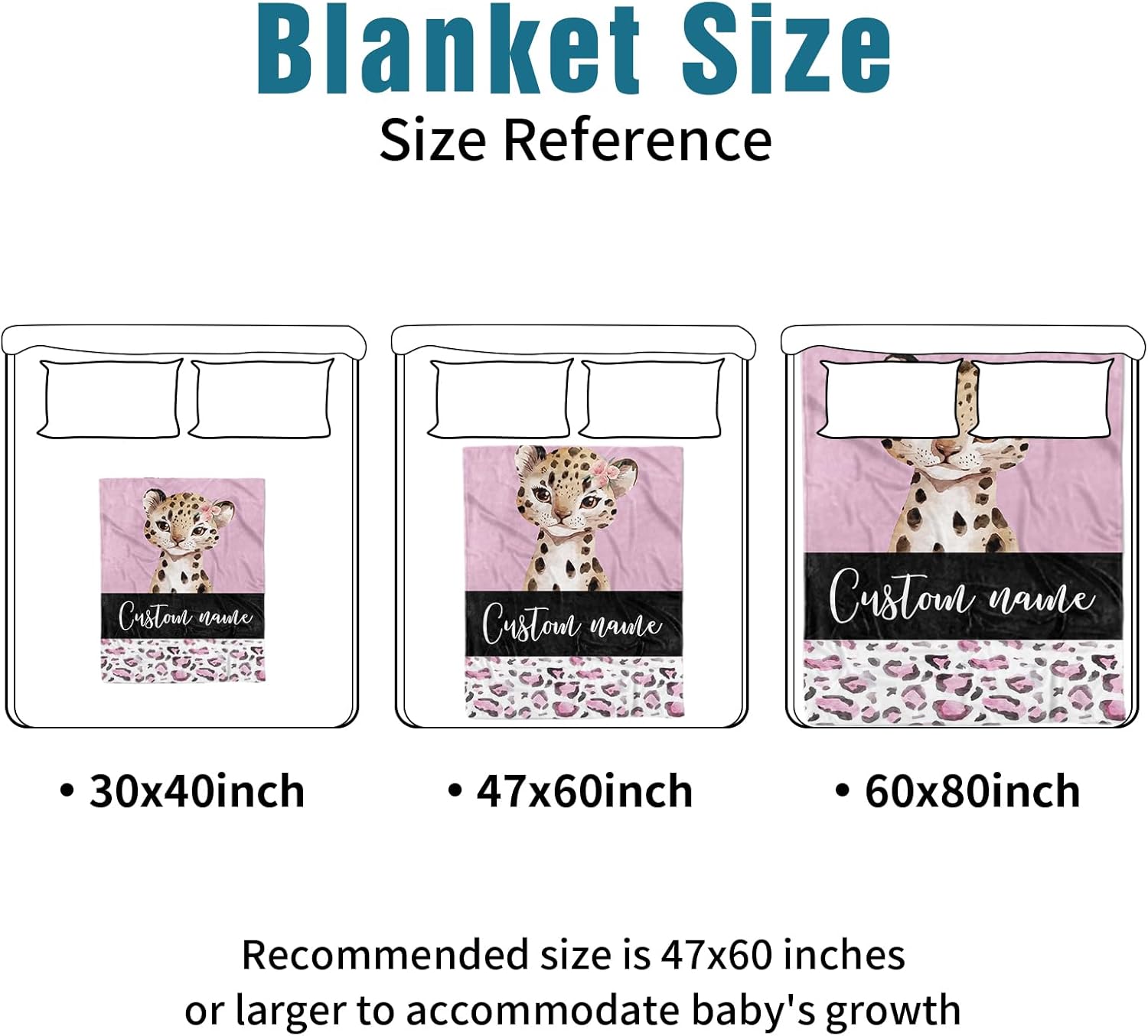 Personalized Name Girls Crib Bedding Set for Infant Baby, Custom Nursery Decor Pink Leopard Baby Blanket Fitted Crib Sheet Changing Pad Cover 3 Pcs- A Wonderful Gift