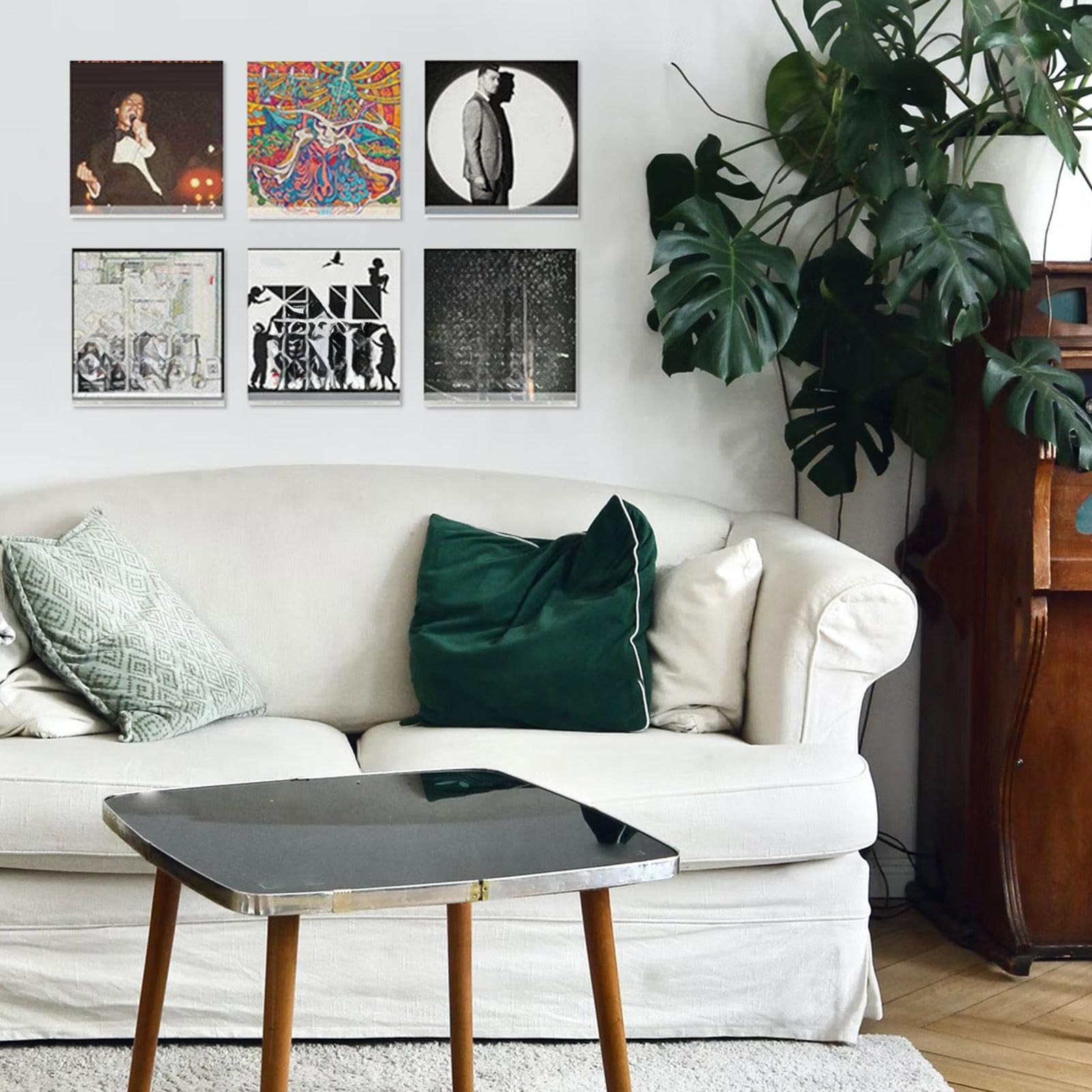 Soporte De Pared De Vinilo - Estante Flotante Sin Perforación,Pantalla De Pared Para Colección De Platos,Para Moderna Sala De Estar Dormitorio Apartamento Amantes De La Música Coleccionistas Libros Y