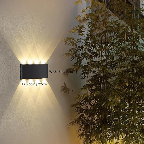 Miniatura 4 de Sunwish Lámpara de pared LED para interiores con cable arriba y abajo, lámpara de pared moderna negra, apliques de pared adecuados para dormitorio,