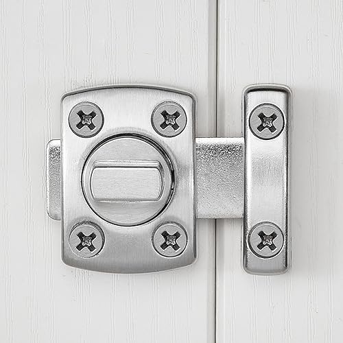 Miniatura 3 de 2 paquetes de pestillo de perno giratorio para cierres de puerta de seguridad, cerradura de puerta para mascotas, mueble de gabinete, baño,