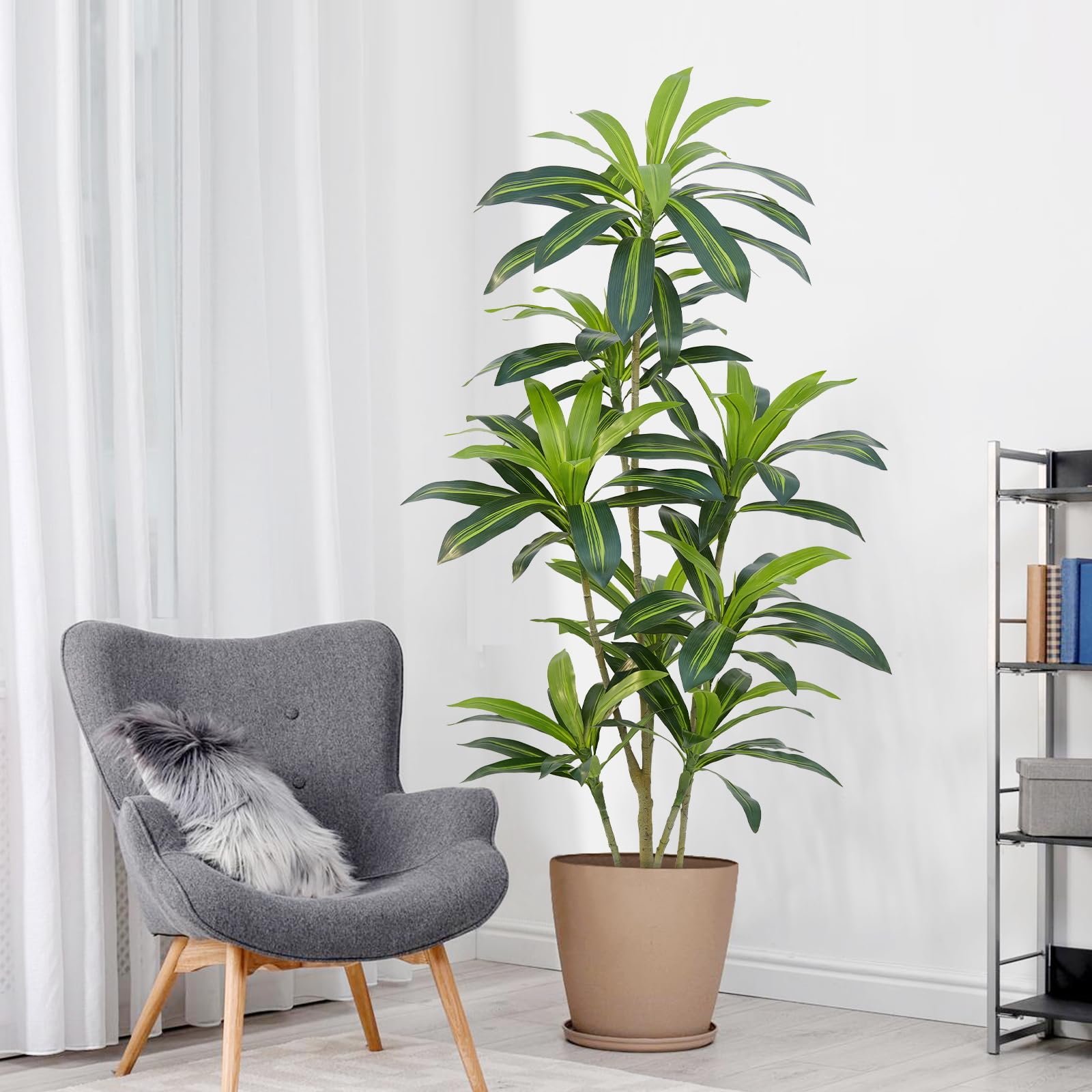 Palma artificiale da 1,5 m, pianta da pavimento in Aralia tropicale