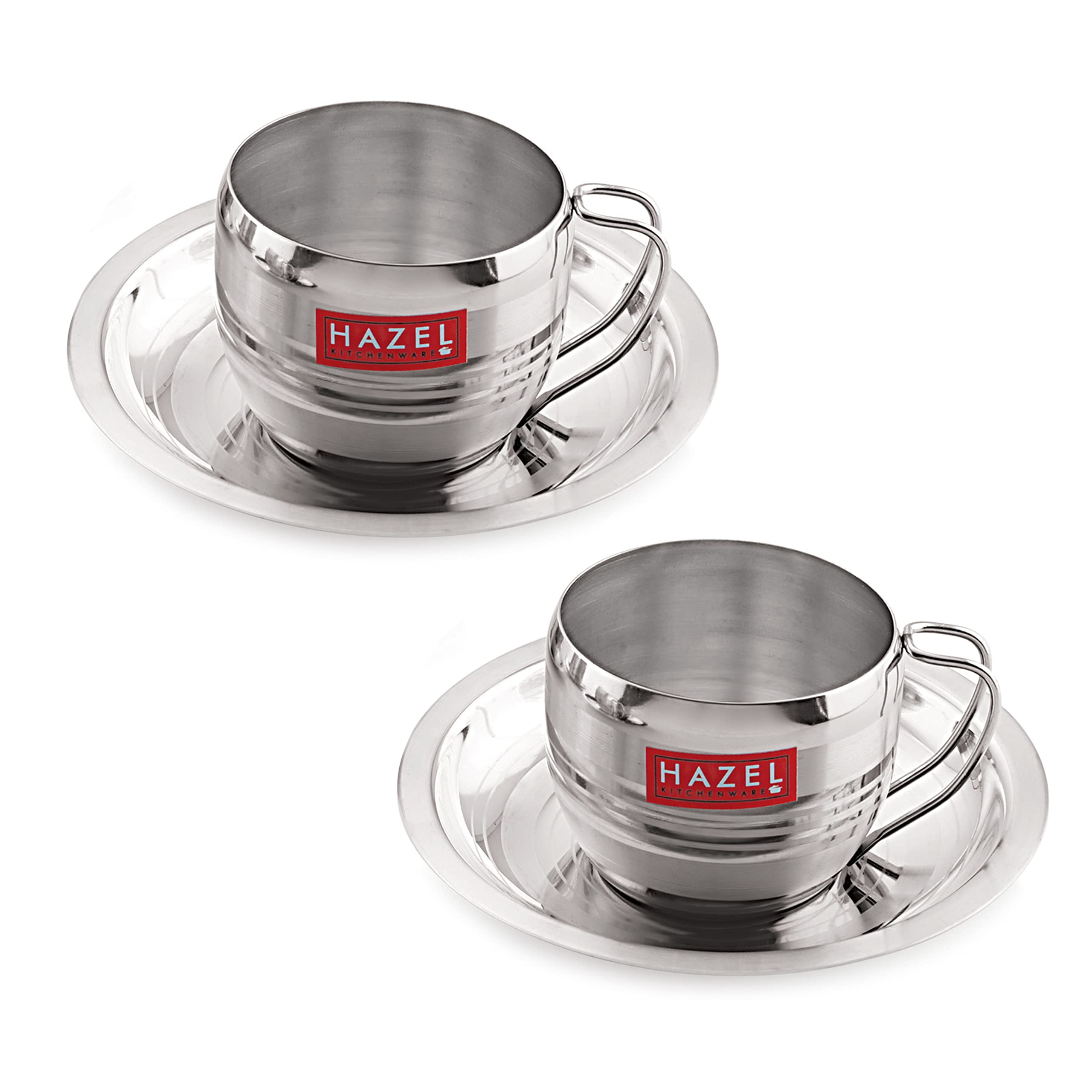 See full amazon price history chart for HAZEL Stainless Steel Cup Set of 2 with Saucer | Steel Cups for Tea Chai Coffee Cups Mugs with Saucer (2 Cups, 2 Saucers) Capacity 170ml Each, Silver HAZEL Stainless Steel Cup Set of 2 with Saucer | Steel Cups for Tea Chai Coffee Cups Mugs with Saucer (2 Cups, 2 Saucers) Capacity 170ml Each, Silver (B09H7KY9LP) Amazon Price History, Amazon Price Tracker