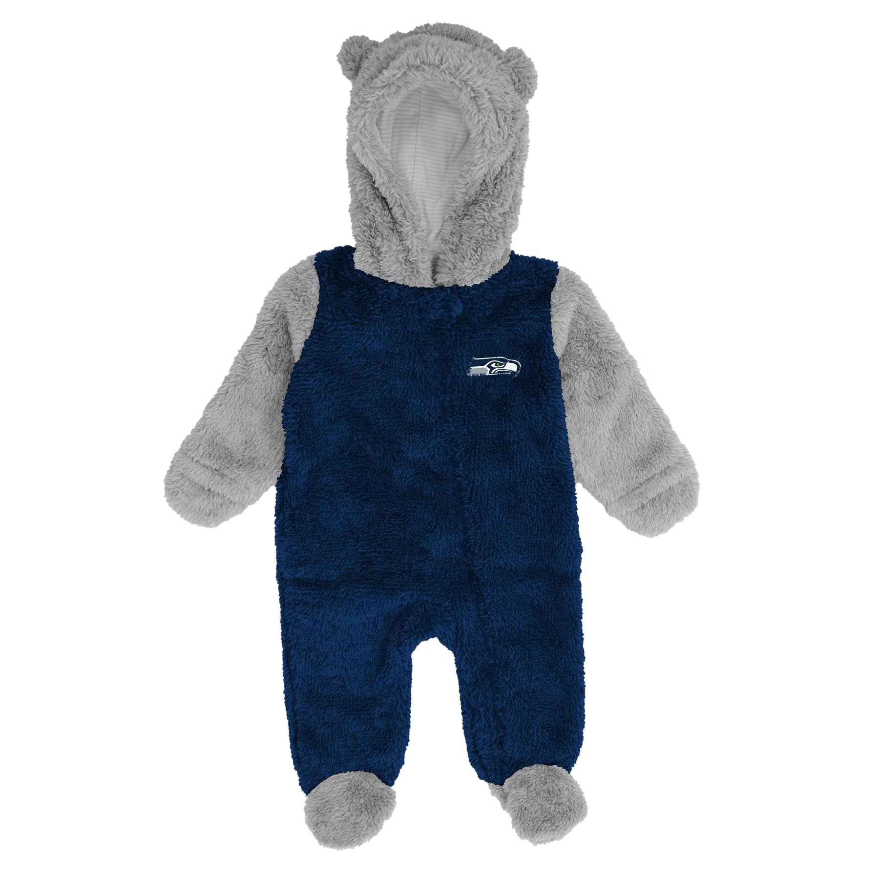 NFL Unisex Baby Flc Pram Game Nap Teddy Fleece Bunting Full-Zip Sleeper, Navy, 6-9 Months EU