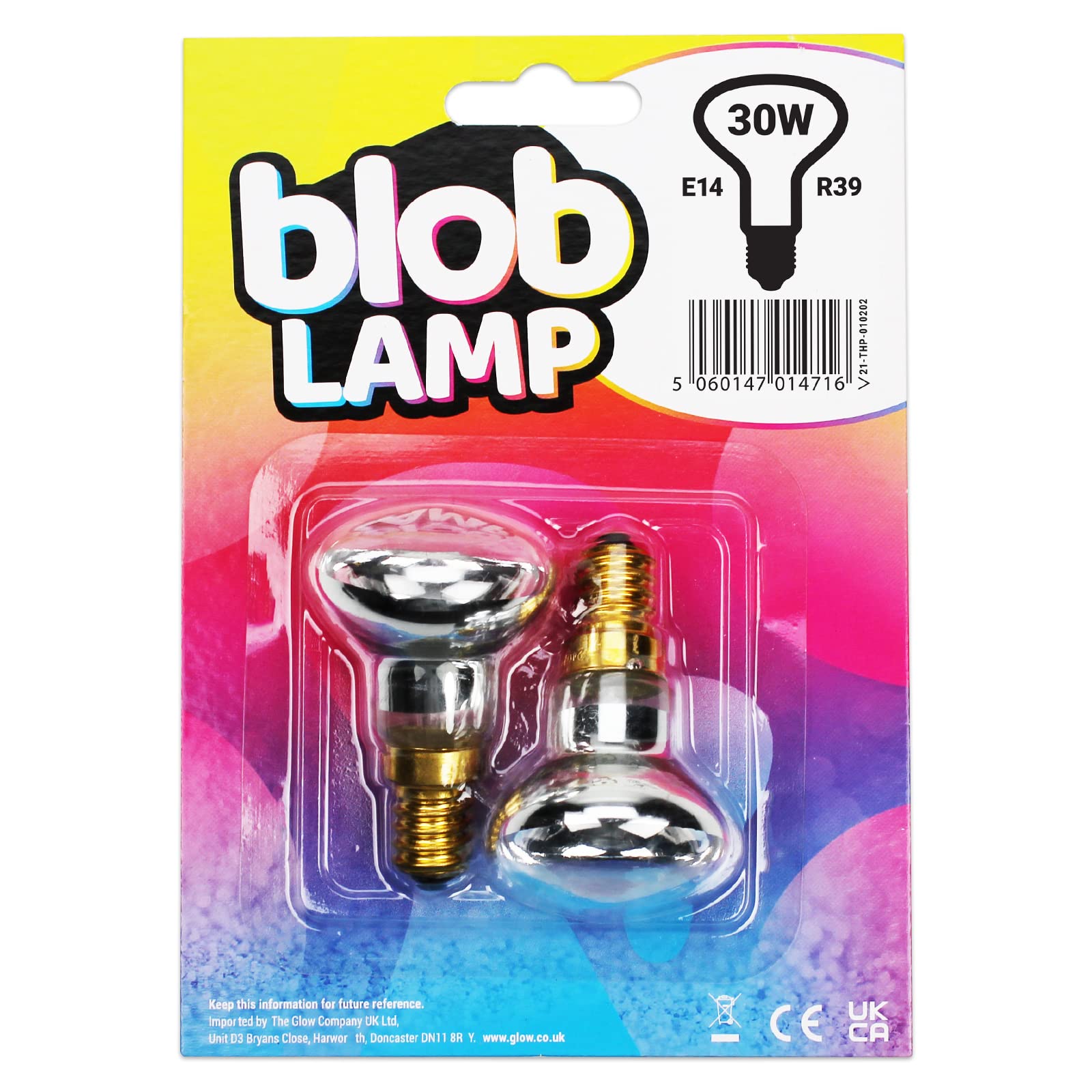30W Replacement Lava Lamp Bulb E14 R39 - Twin Pack
