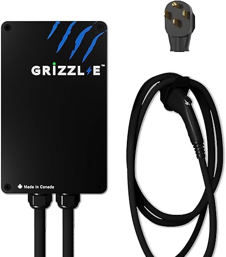 Grizzl-E - Cargador de auto Level 2 EV, 16243240 amperios, NEMA 6-5014-50 Plug, cable de 18 pies24 pies, Premiumestándar, estación de carga para