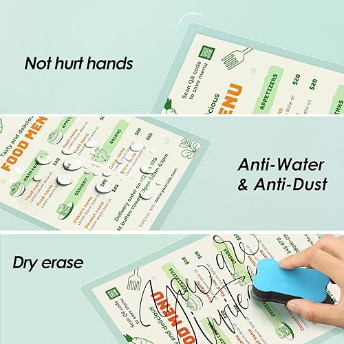 Miniatura 12 de KTRIO Bolsas de laminación autosellantes de 2.6 x 3.9 pulgadas, 30 bolsas, 10 mil de grosor, hojas laminadas autoadhesivas para tarjetas de visita