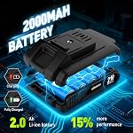 WORKBLESS Cordless Drill, Power Drill Set with 1 Battery and Charger, 40Nm, 20+1 Torque, 2 Speed, Keyless 3/8" Electric Screwdriver with LED Light, 28pcs Drill Bits Set(Green)