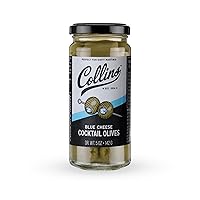 Vista 8 de Collins Gourmet Aceitunas de Queso Azul, Guarnición Premium Rellena de Queso para Cócteles, Martinis, Bloody Marys, Bandejas de Aperitivos