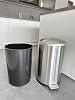 Primanova ME903006Bombe Cover Steel Trash Can with 30Lt Brush, Black